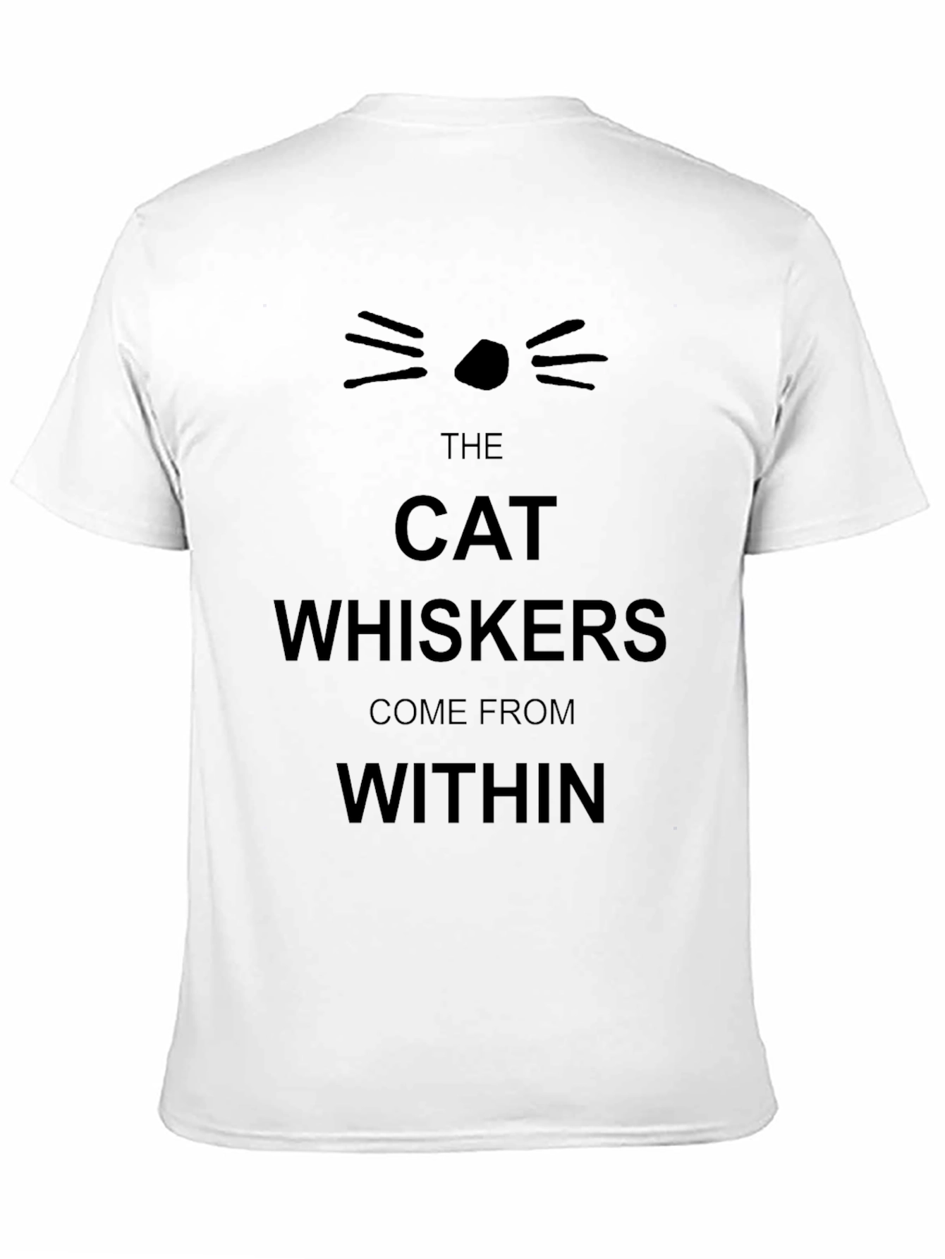 Cat Whiskers Graphic Black T-Shirt
