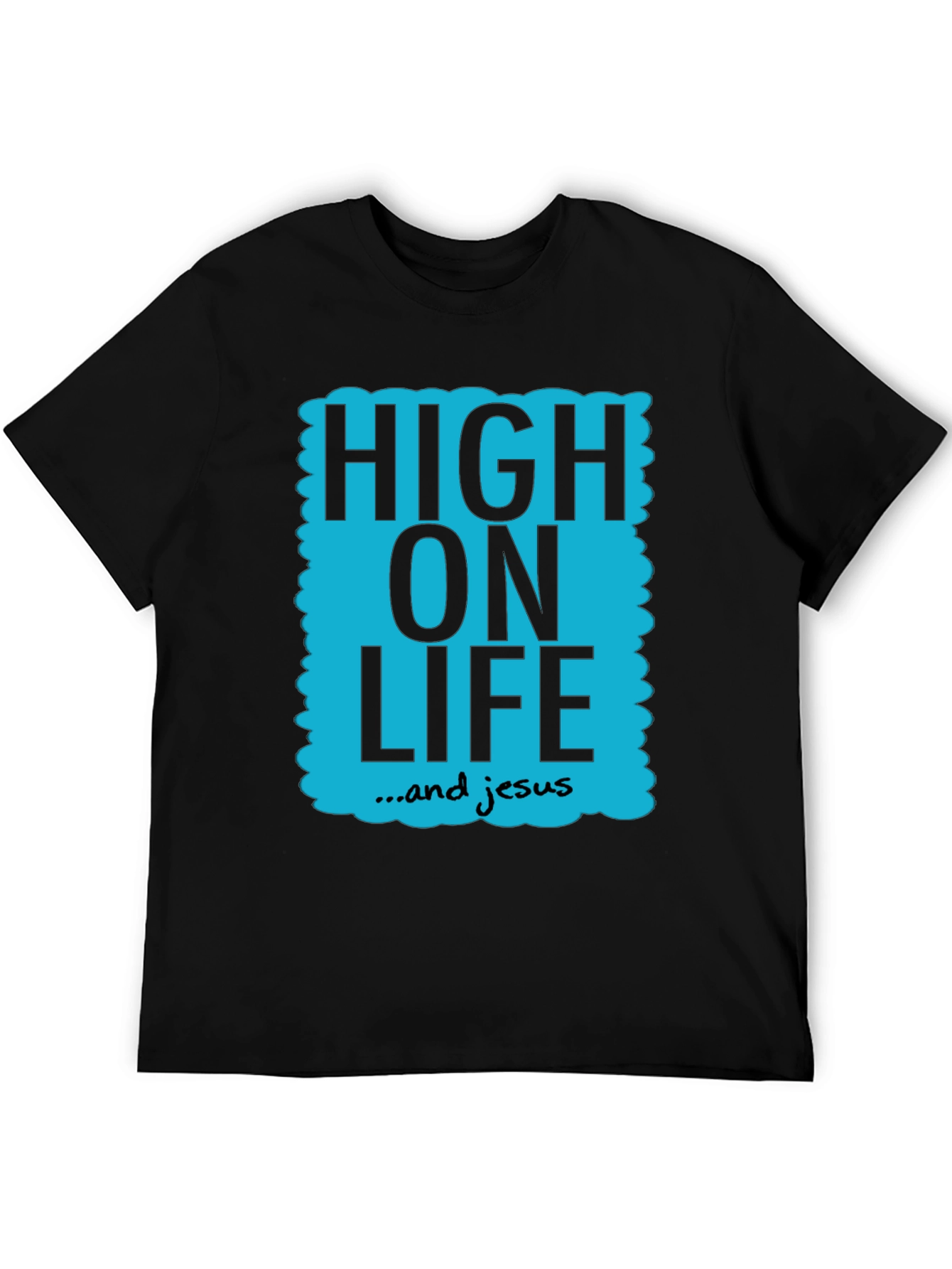 High On Life & Jesus Graphic Tee - Black