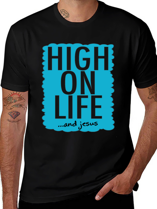 High On Life & Jesus Graphic Tee - Black