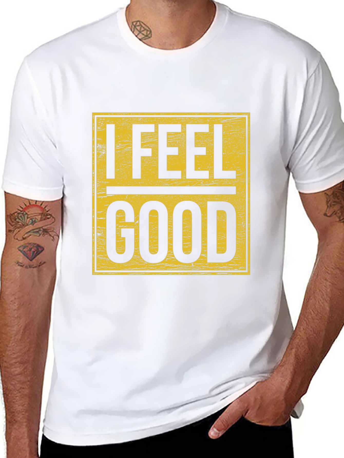 I Feel Good Graphic Tee - Mens Black T-Shirt