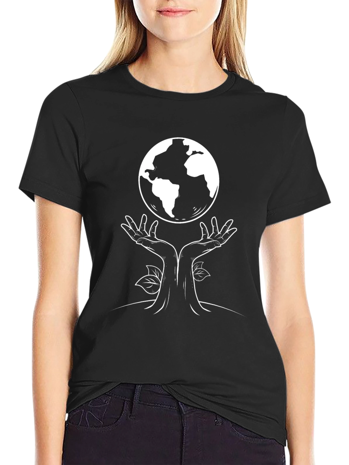 Earth Hands Graphic Tee - Nature Lover T-Shirt