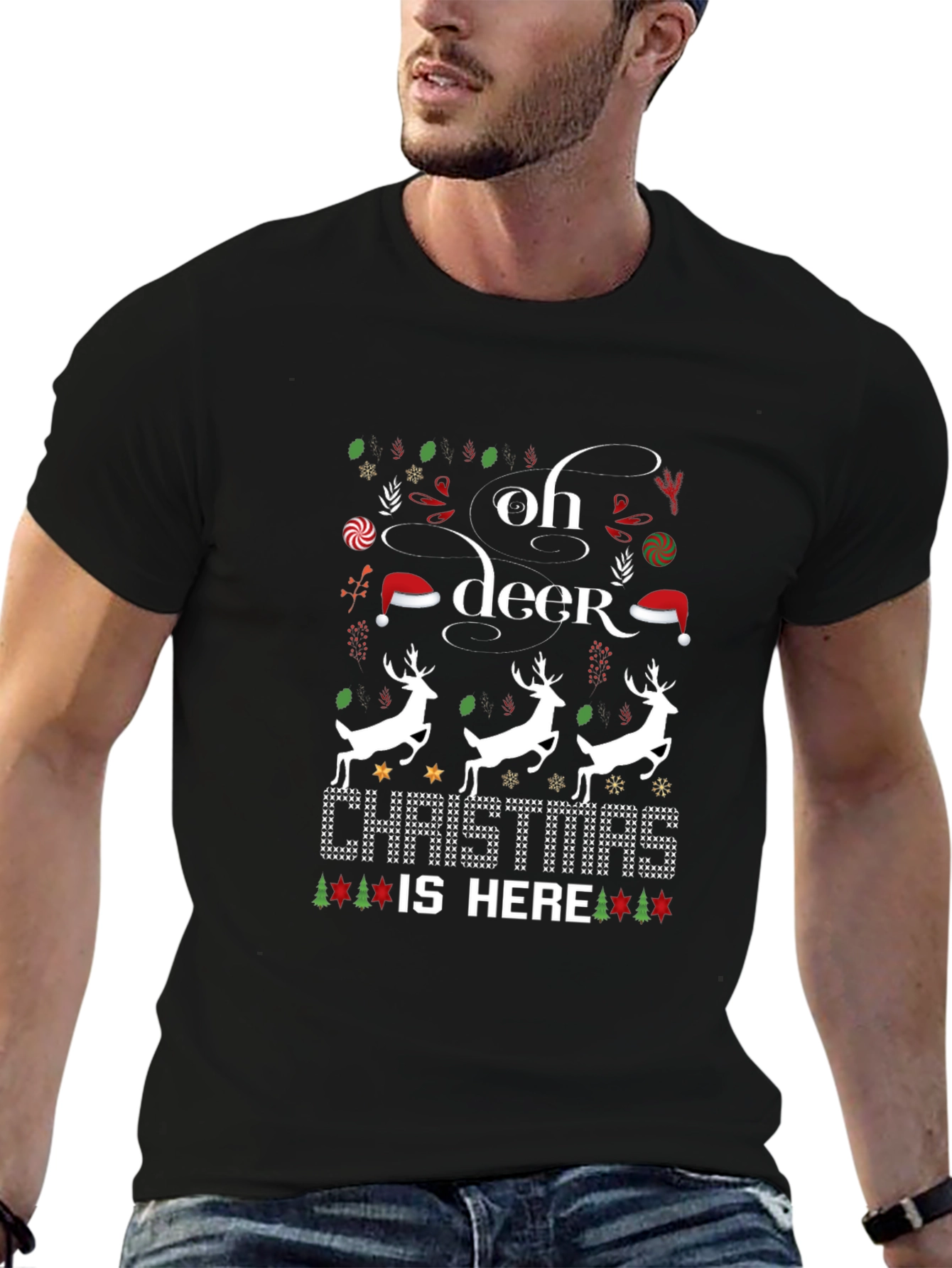 Oh Deer Christmas Is Here T-Shirt