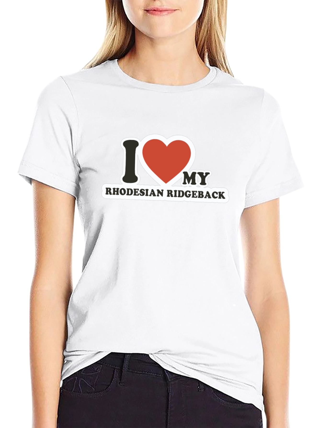 I Love My Rhodesian Ridgeback Black T-Shirt