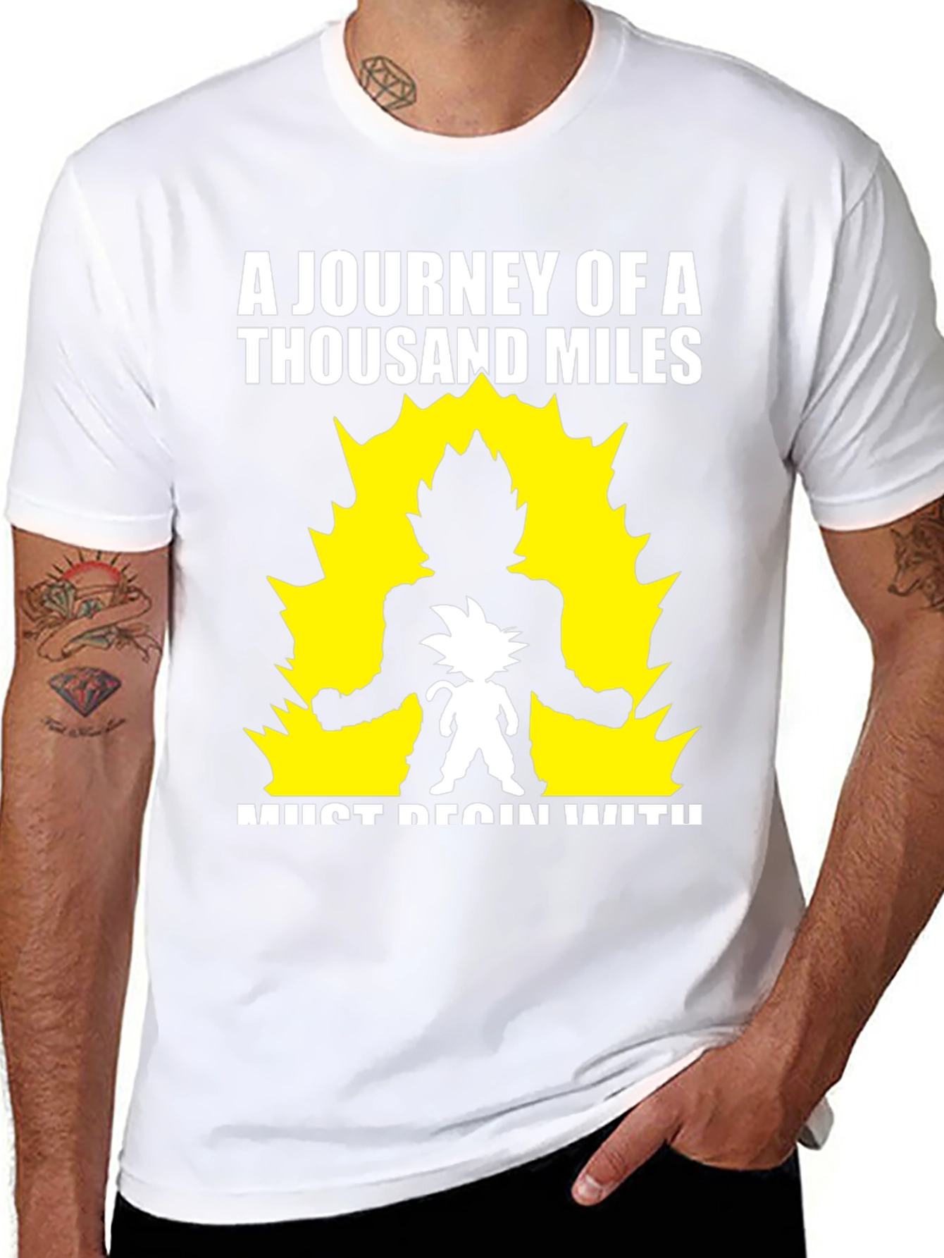 Goku Journey T-Shirt - Thousand Miles Start Here