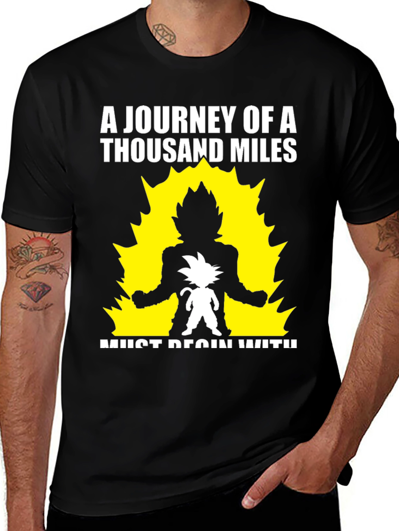 Goku Journey T-Shirt - Thousand Miles Start Here