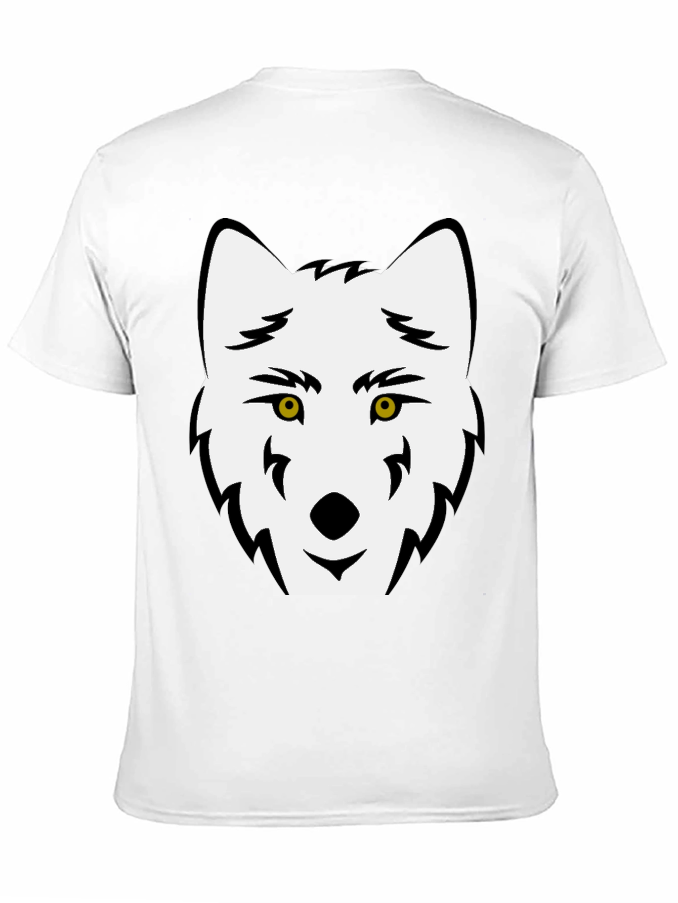 Wolf Graphic Tee - Black Cotton Blend Casual Shirt