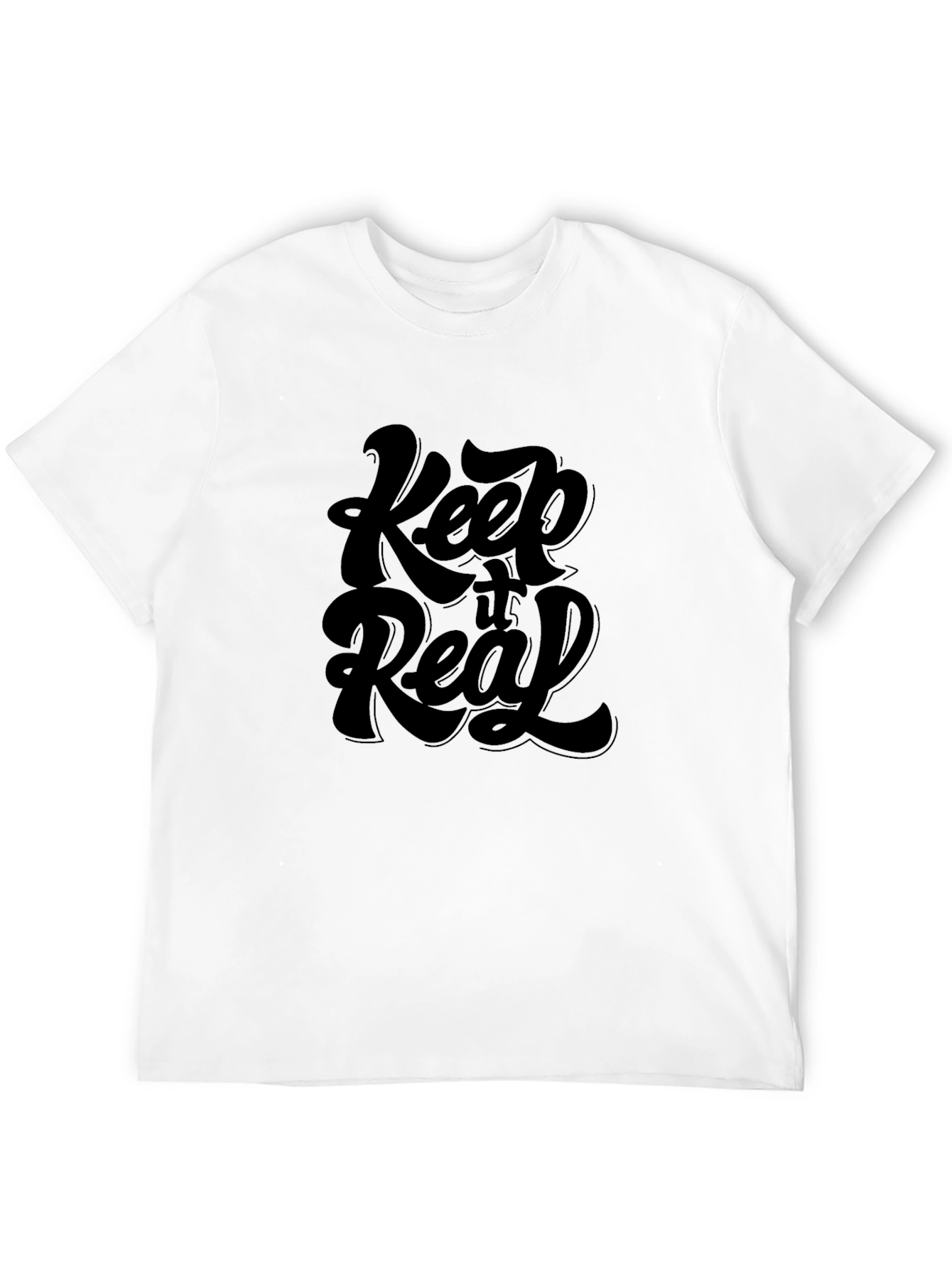 Keep it Real Black Graphic T-Shirt