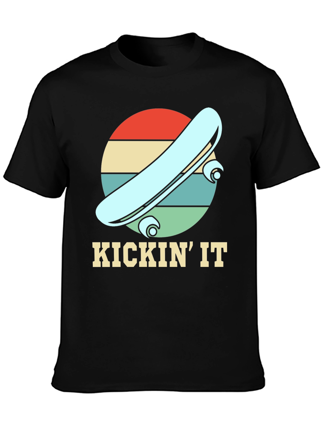 KICKIN IT Skateboard Retro Tee