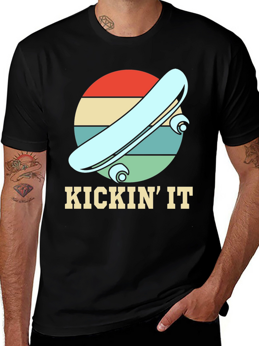 KICKIN IT Skateboard Retro Tee