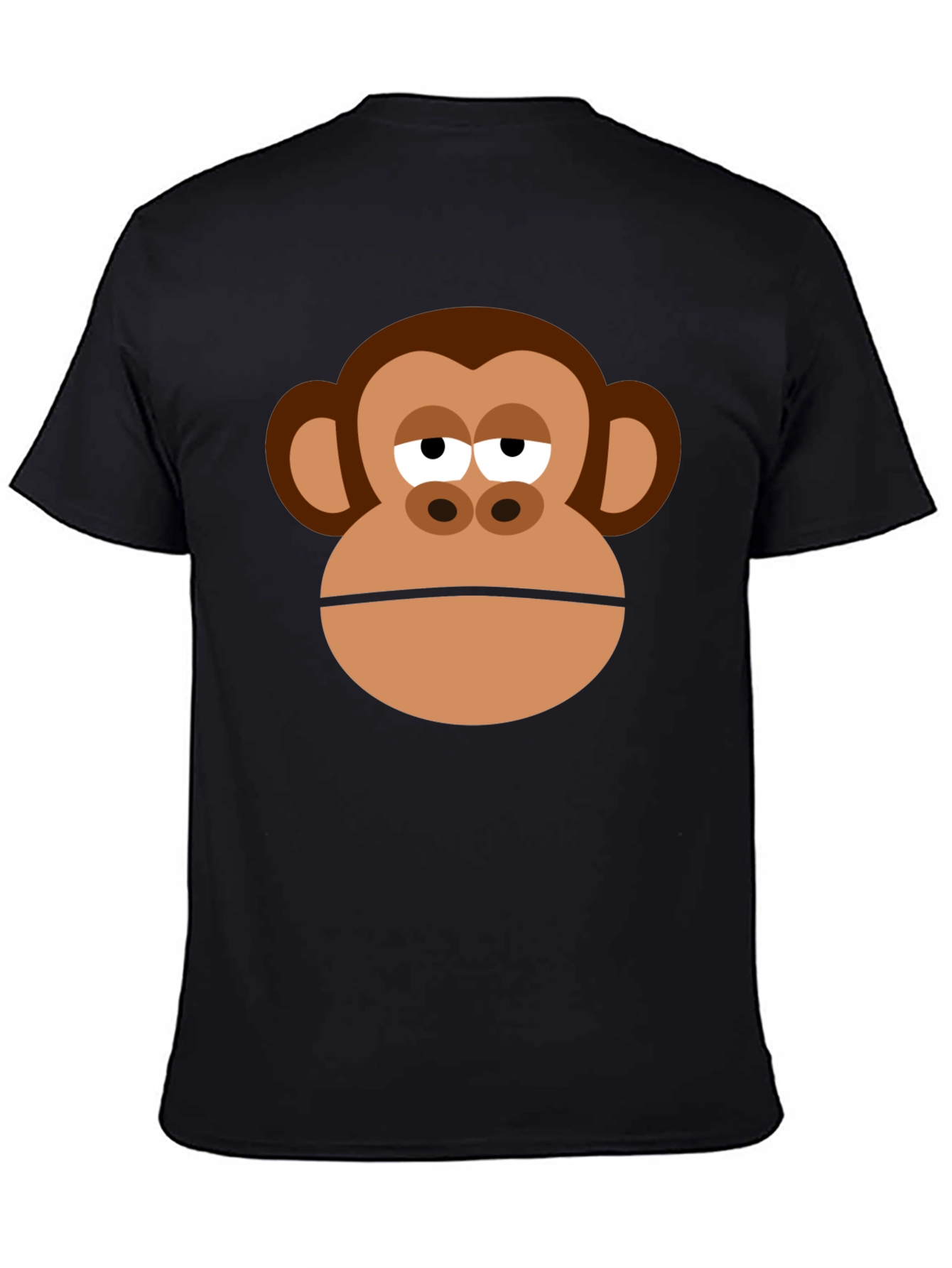 Funny Monkey Graphic Mens Black T-Shirt