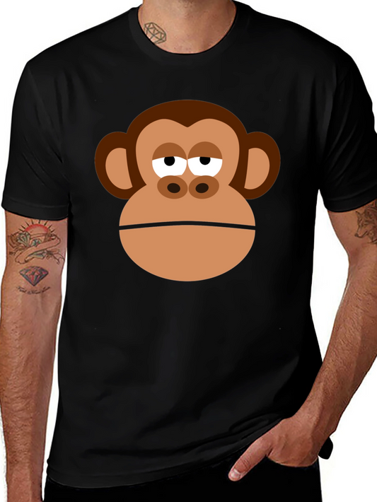 Funny Monkey Graphic Mens Black T-Shirt