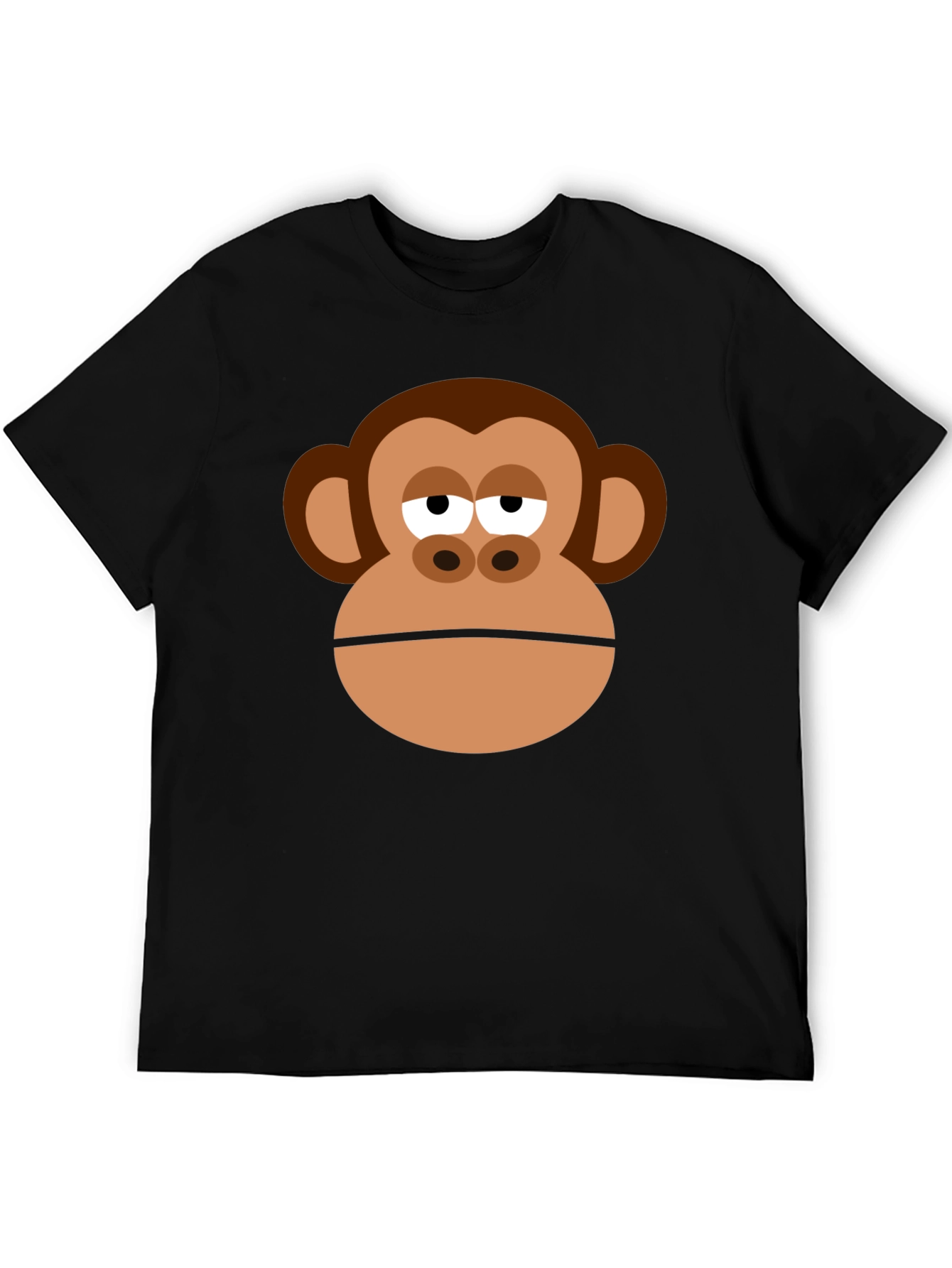 Funny Monkey Graphic Mens Black T-Shirt