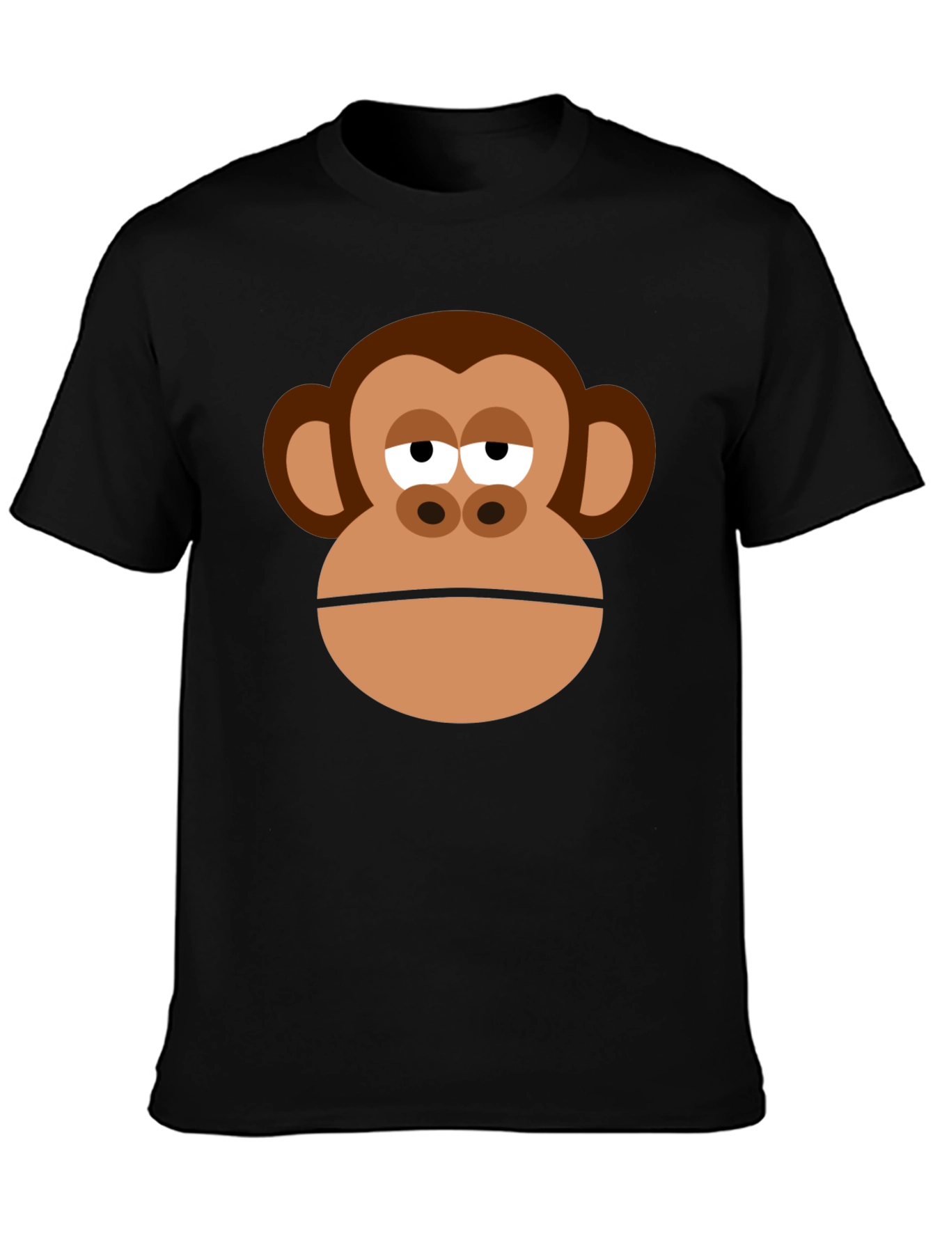 Funny Monkey Graphic Mens Black T-Shirt