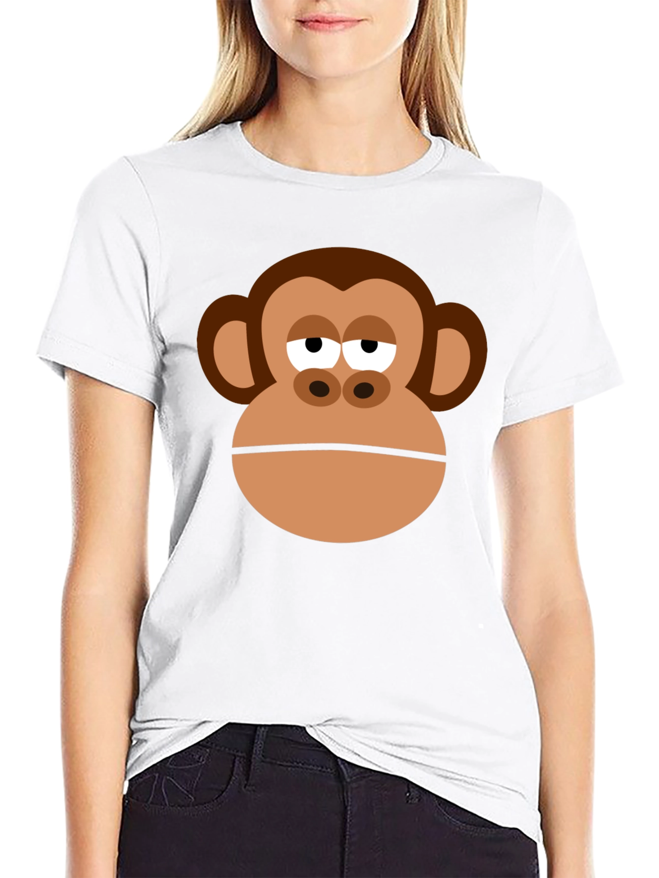 Funny Monkey Graphic Mens Black T-Shirt