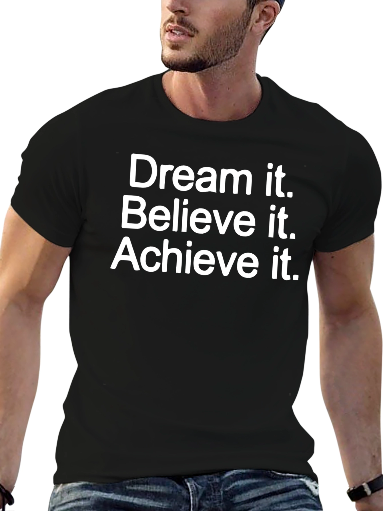 Dream Believe Achieve Black T-Shirt