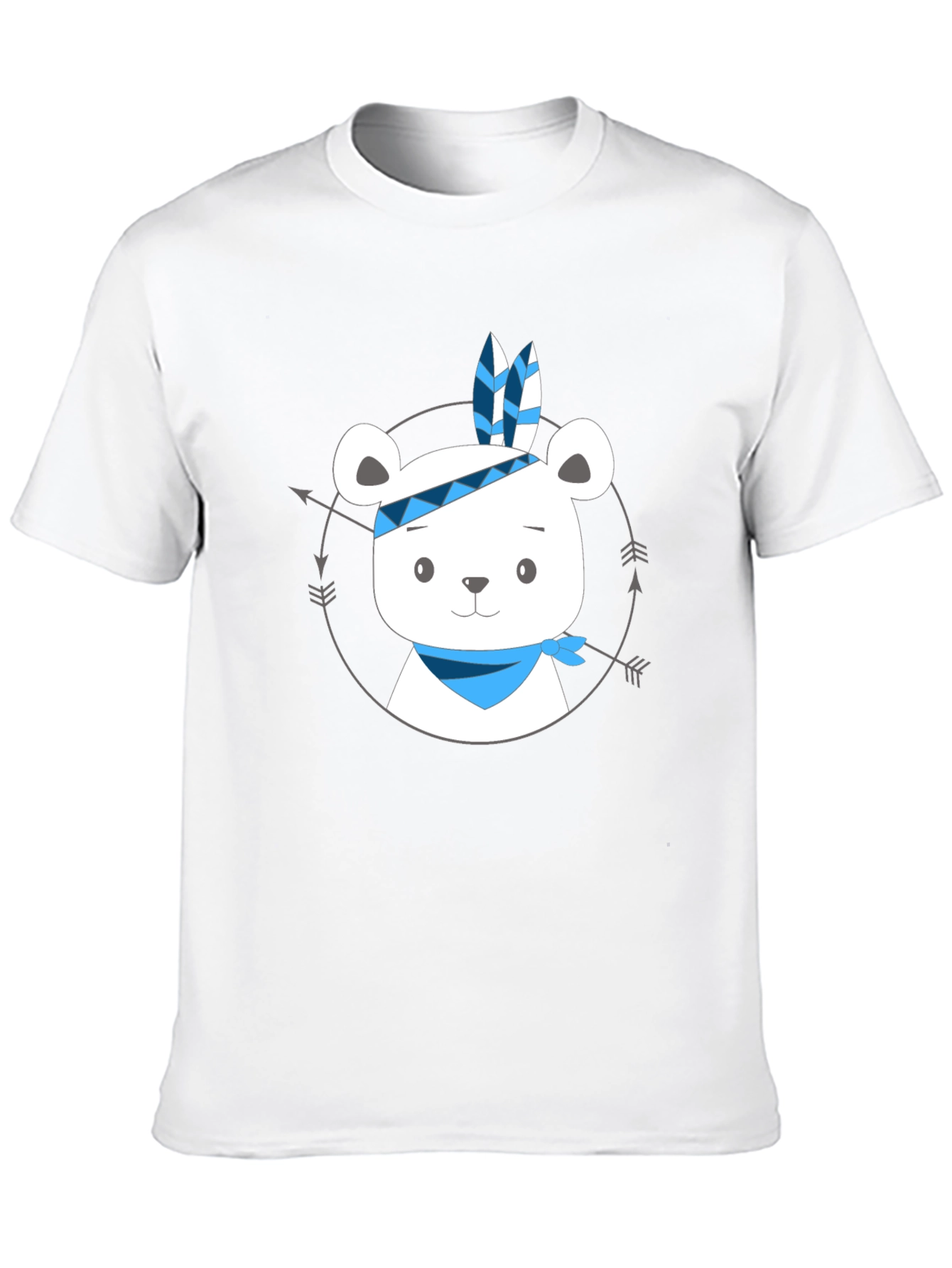 Bear Indian Chief Graphic T-Shirt