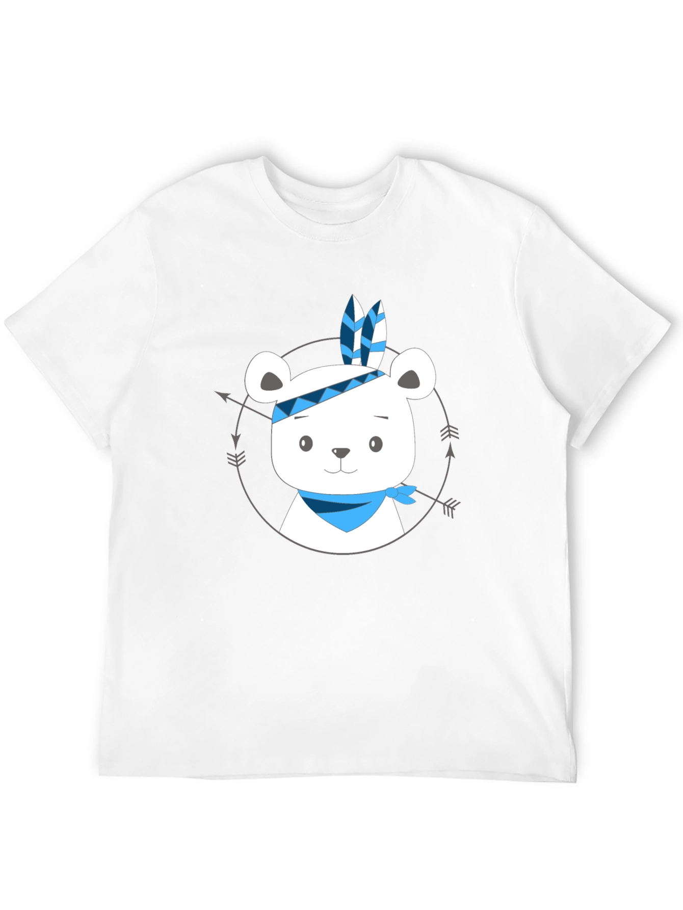 Bear Indian Chief Graphic T-Shirt