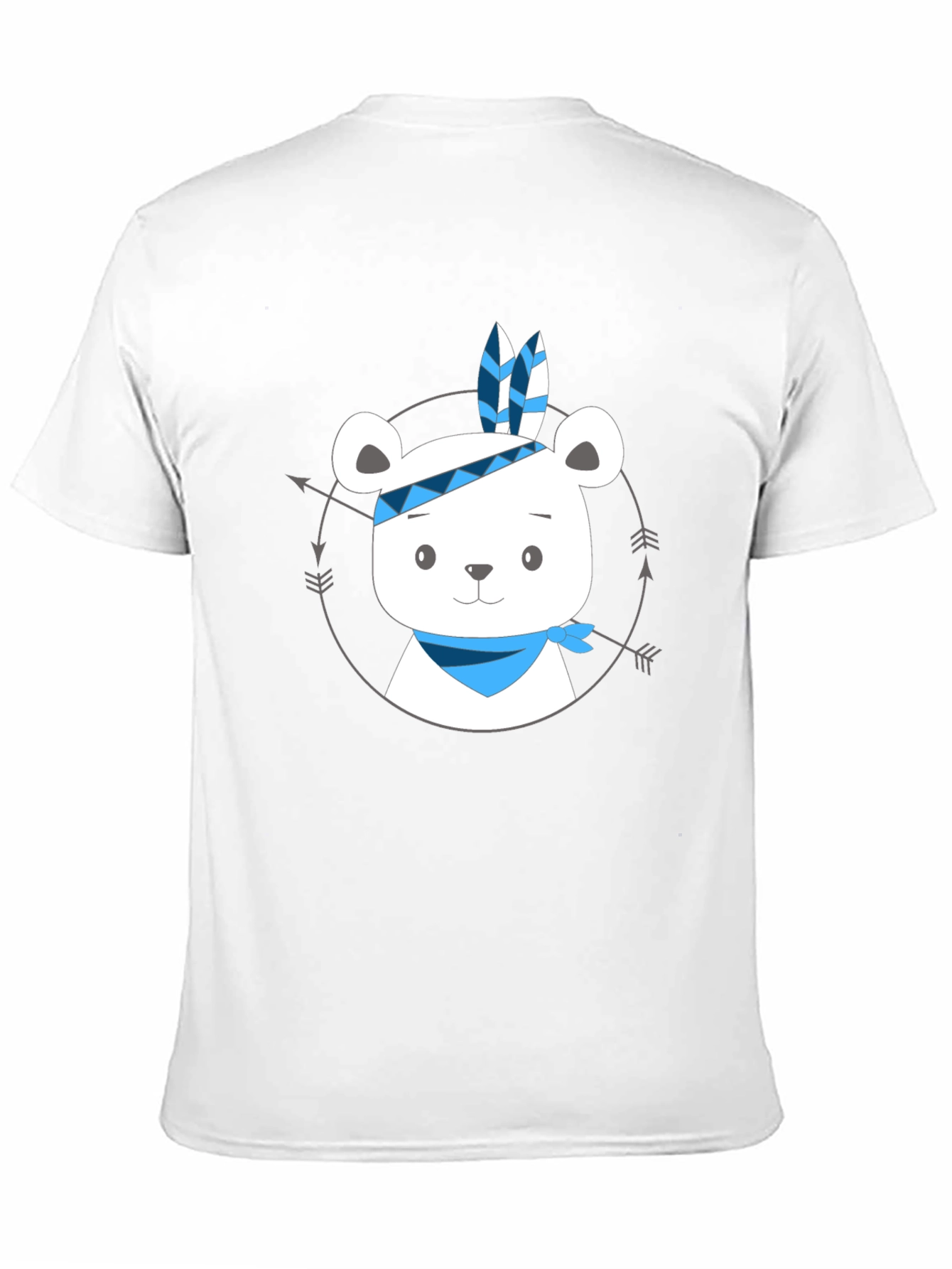 Bear Indian Chief Graphic T-Shirt