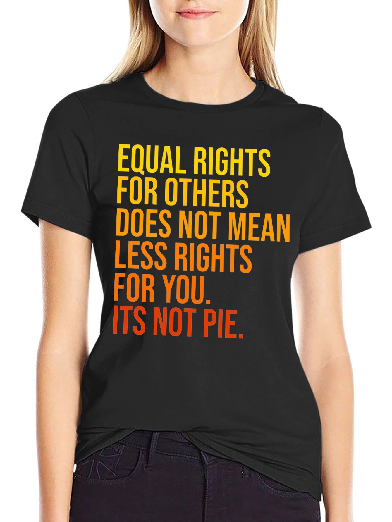 Equal Rights T-Shirt - Black Cotton Advocacy Tee
