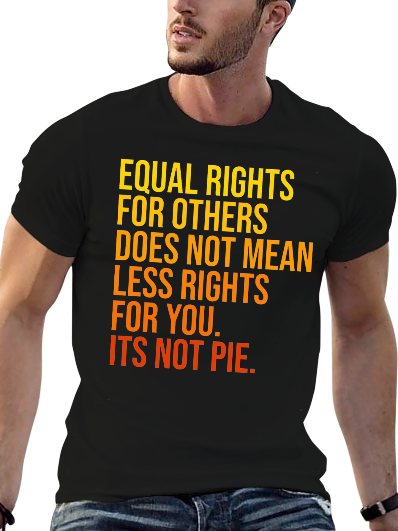 Equal Rights T-Shirt - Black Cotton Advocacy Tee
