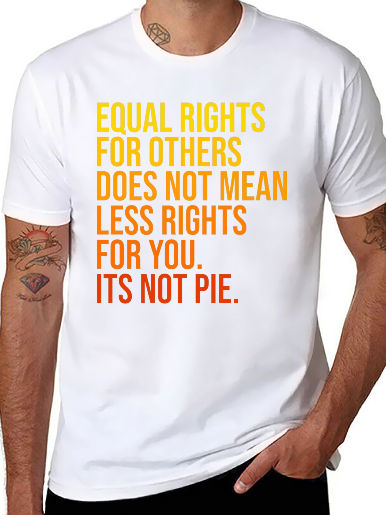 Equal Rights T-Shirt - Black Cotton Advocacy Tee