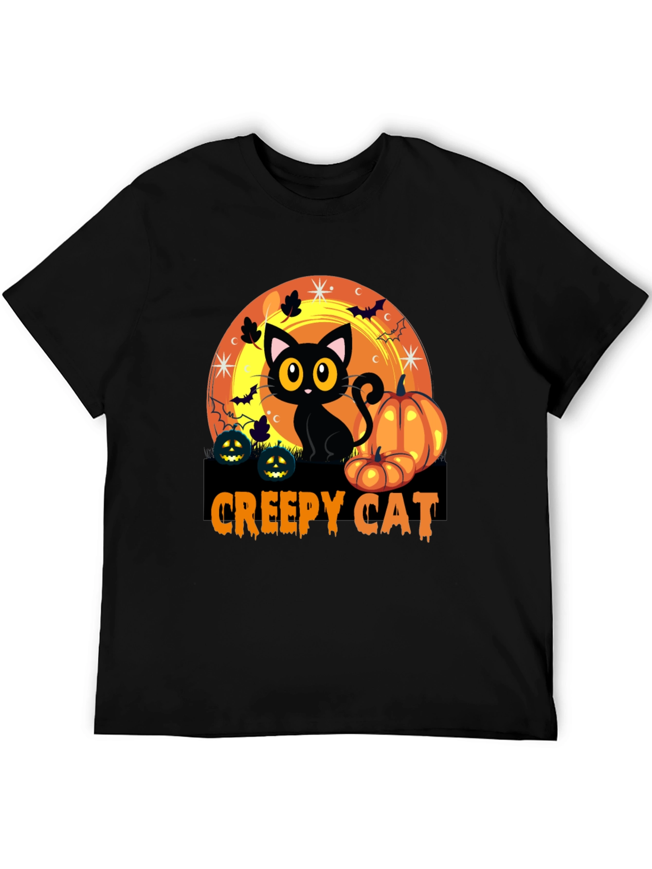 Creepy Cat Halloween T-Shirt