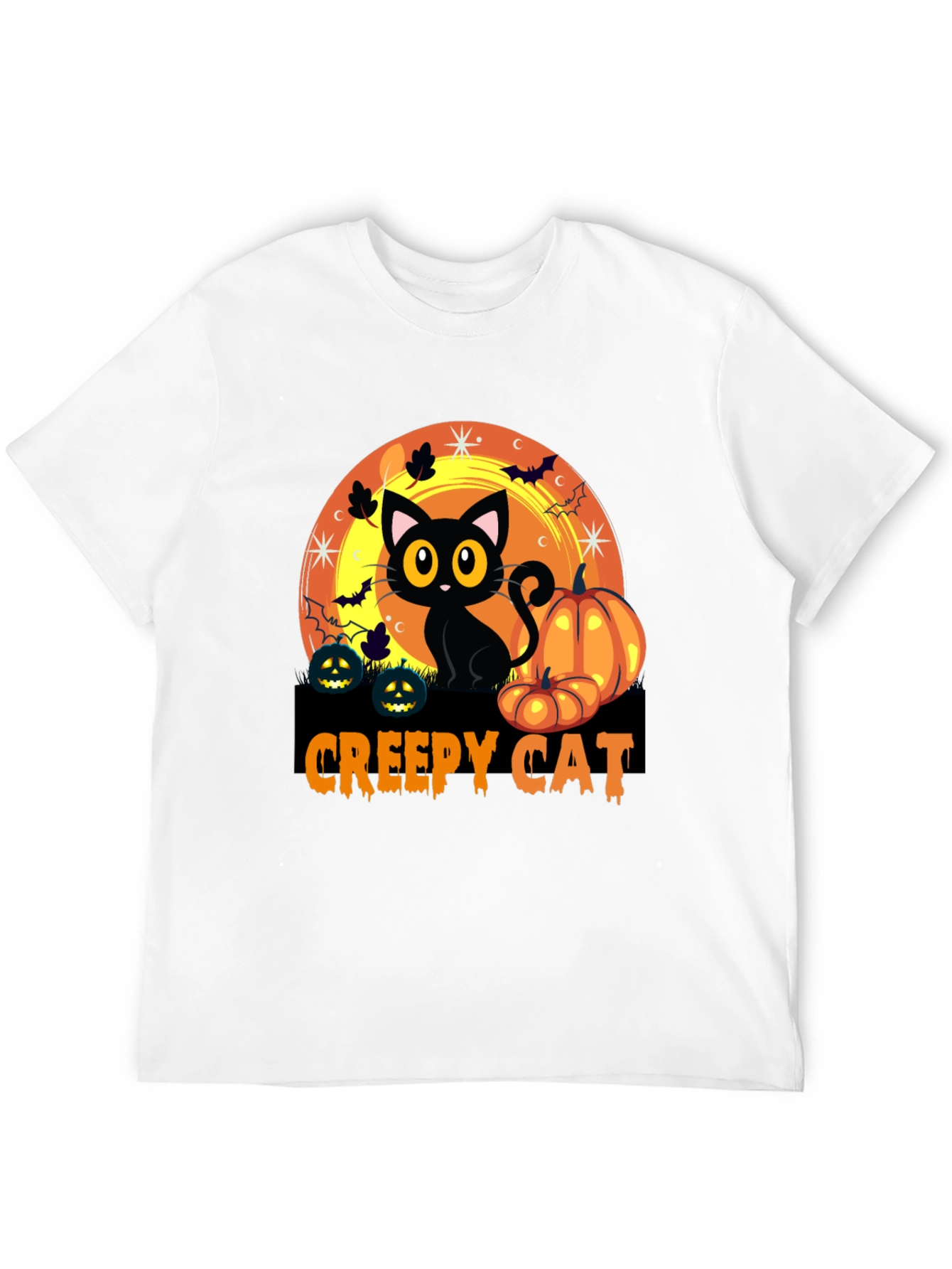 Creepy Cat Halloween T-Shirt