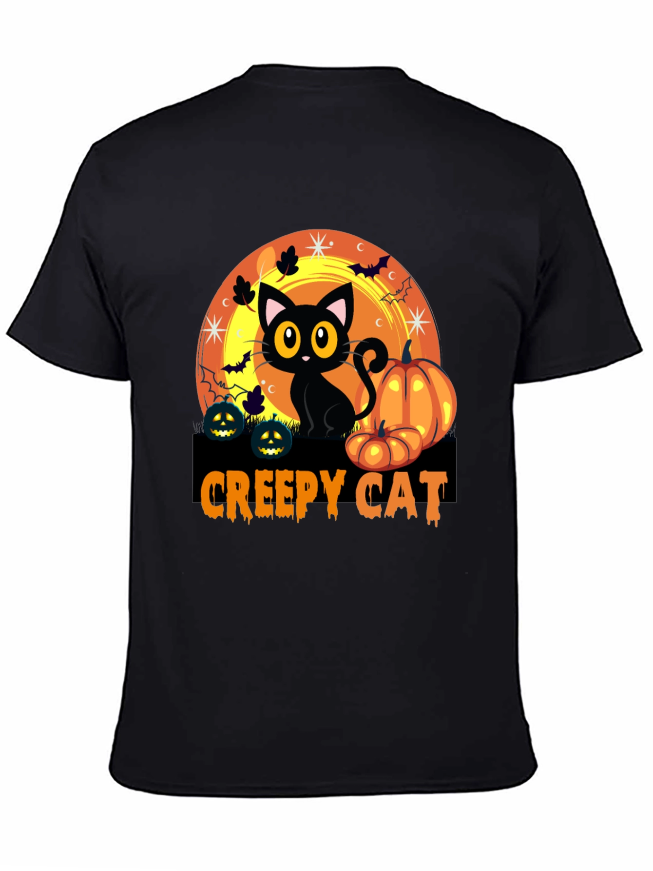 Creepy Cat Halloween T-Shirt