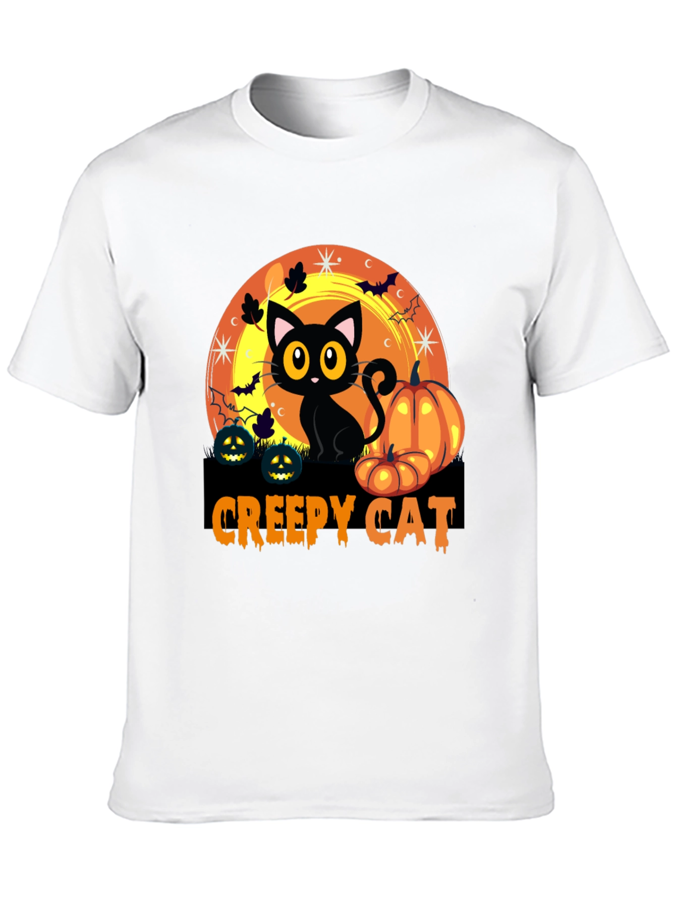 Creepy Cat Halloween T-Shirt