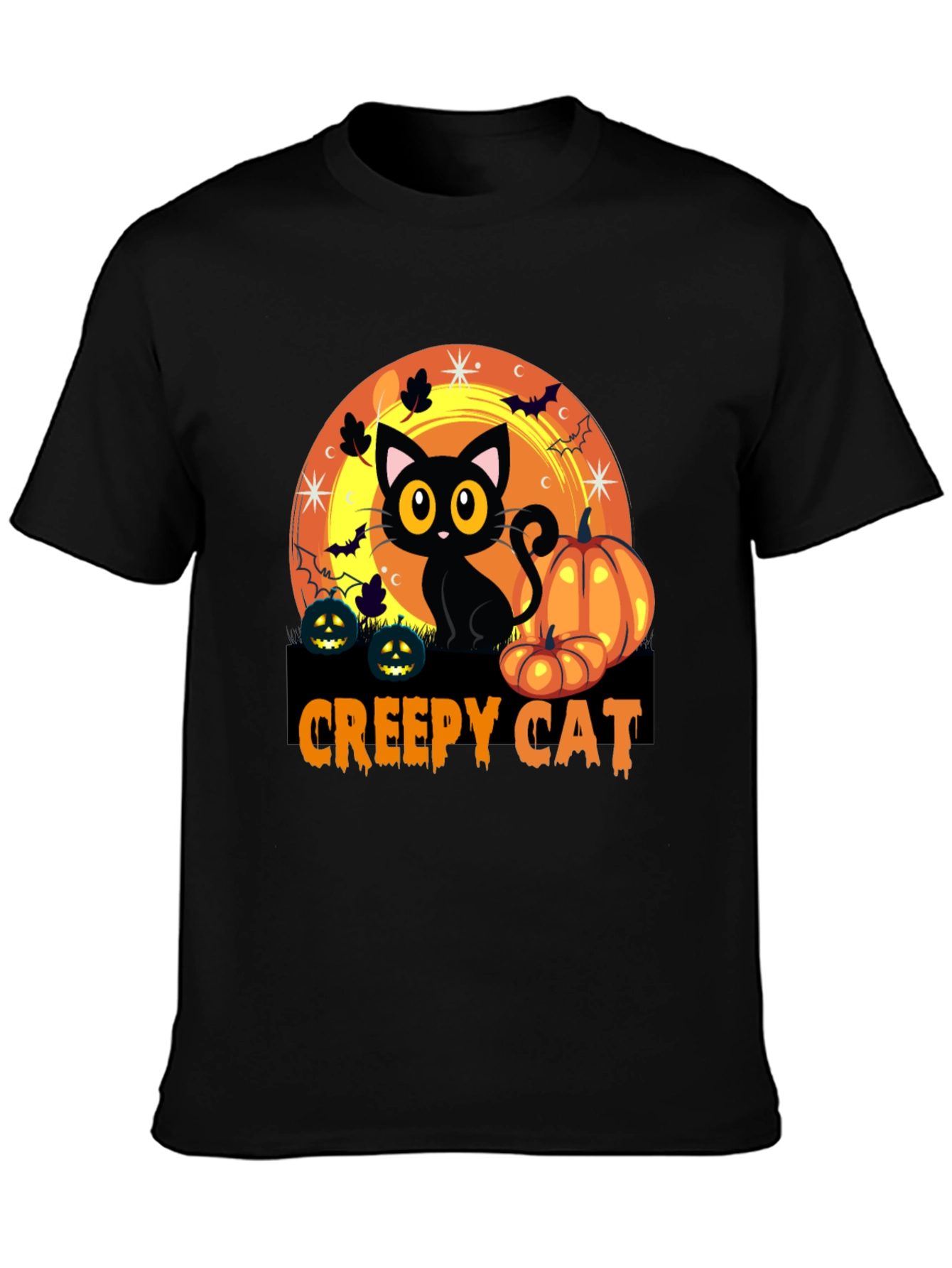 Creepy Cat Halloween T-Shirt