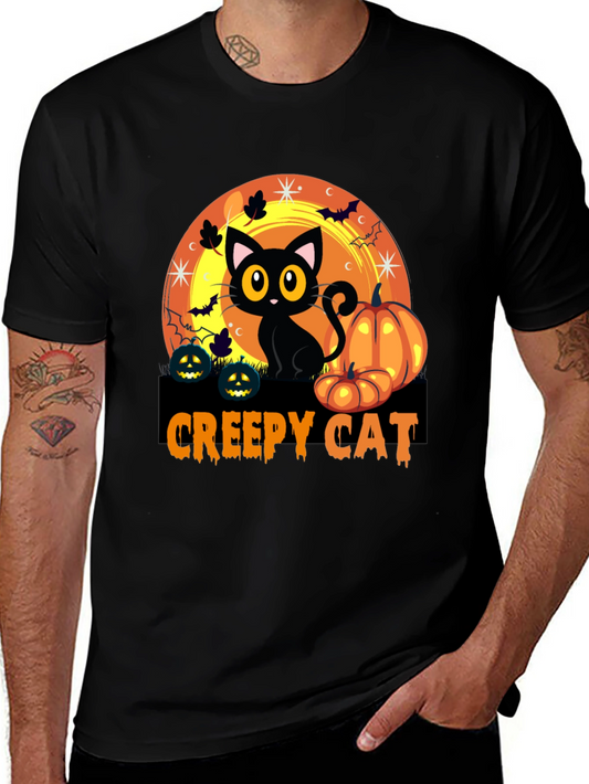 Creepy Cat Halloween T-Shirt