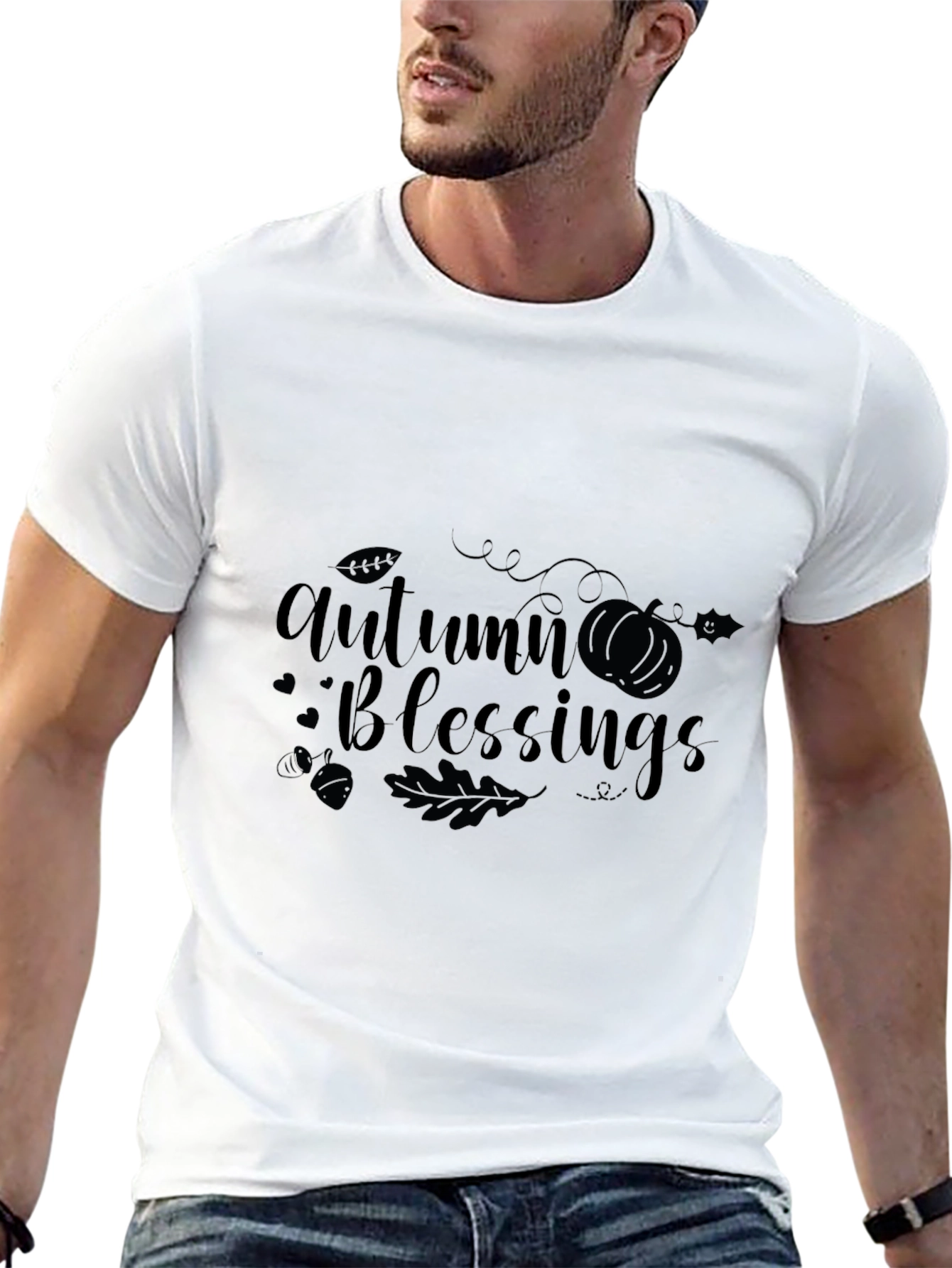 Autumn Blessings Black T-Shirt
