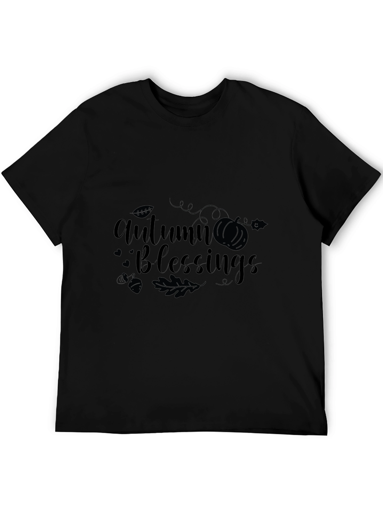 Autumn Blessings Black T-Shirt