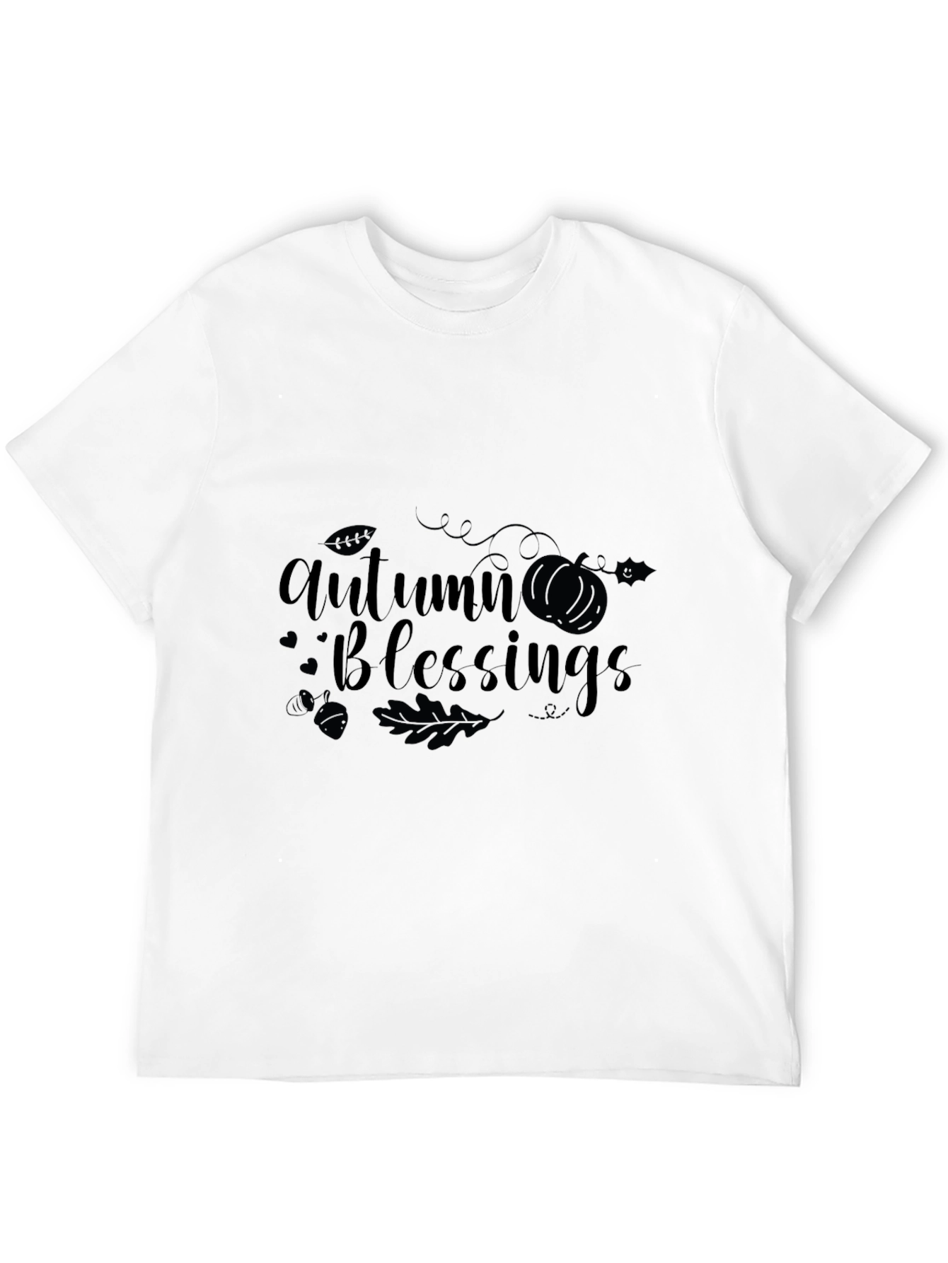 Autumn Blessings Black T-Shirt