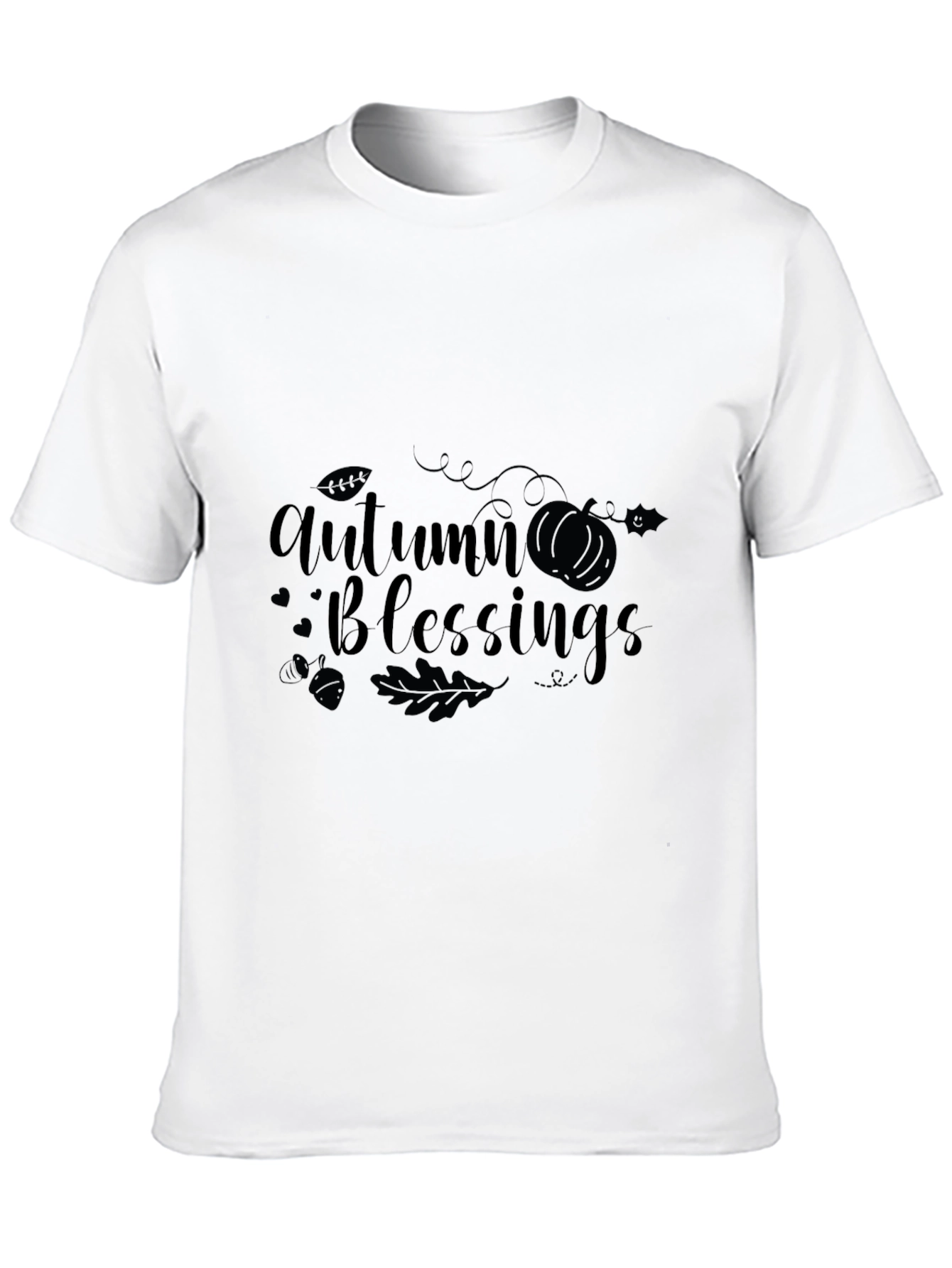 Autumn Blessings Black T-Shirt