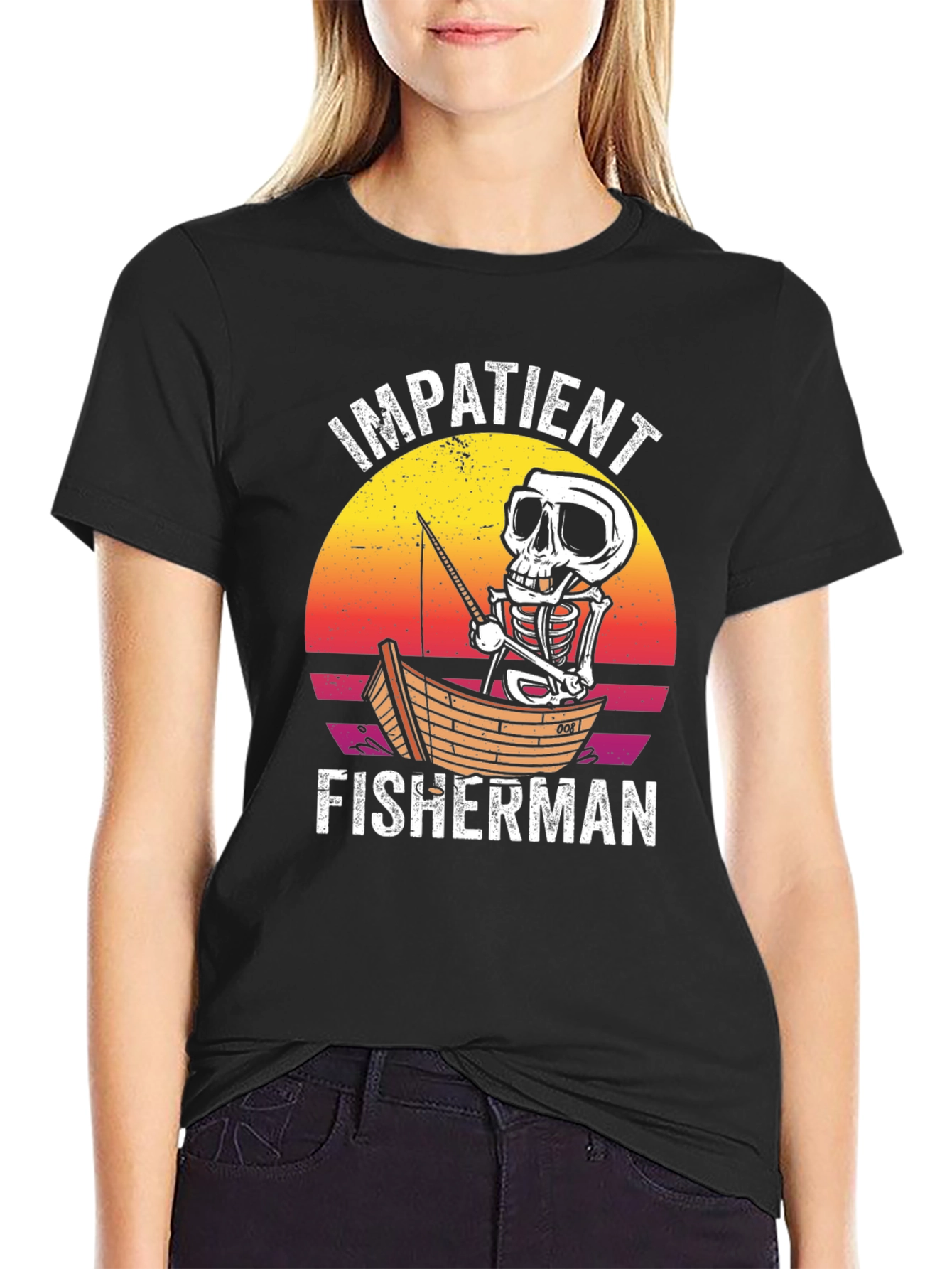 Impatient Fisherman Graphic T-Shirt
