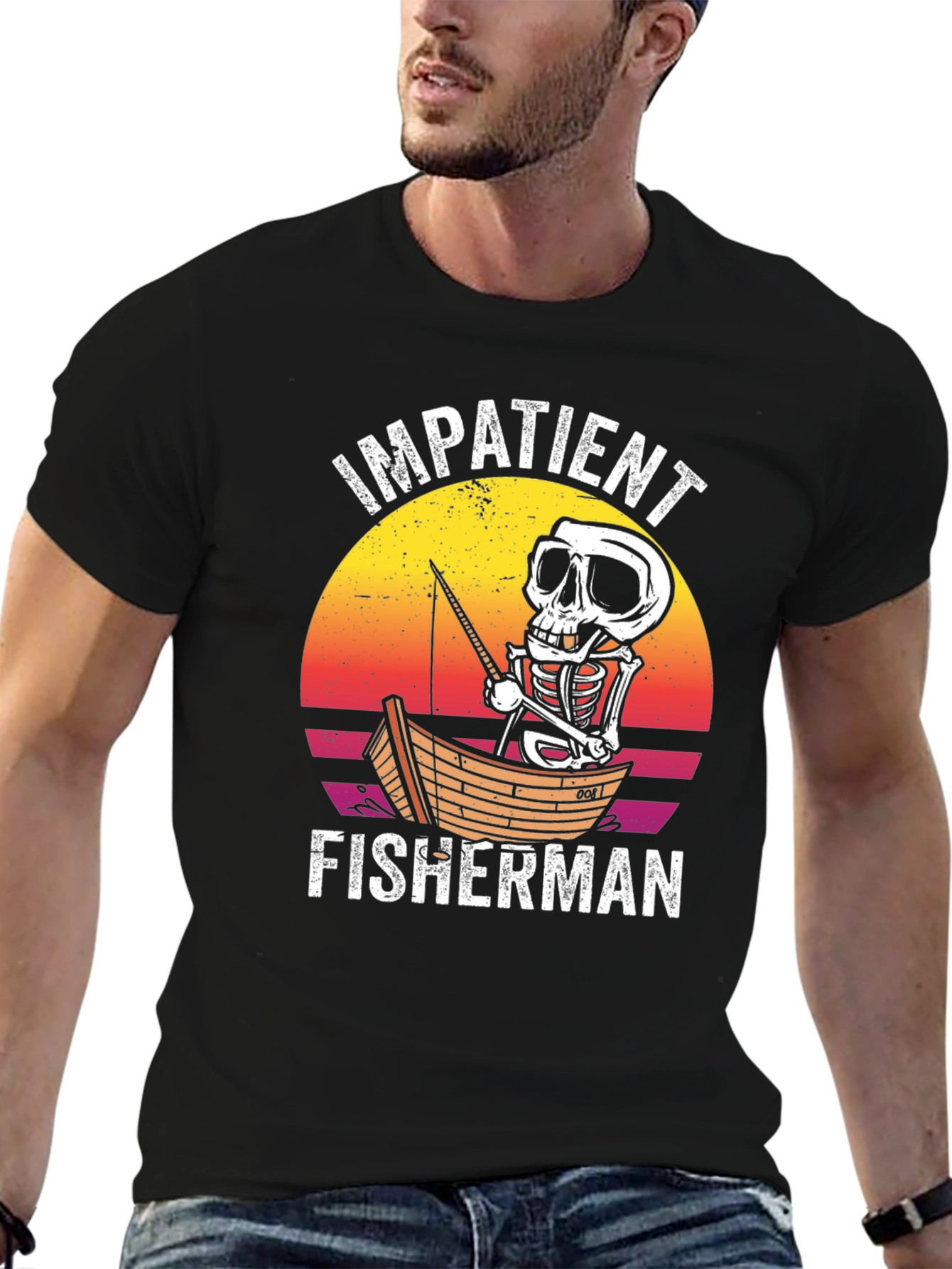 Impatient Fisherman Graphic T-Shirt