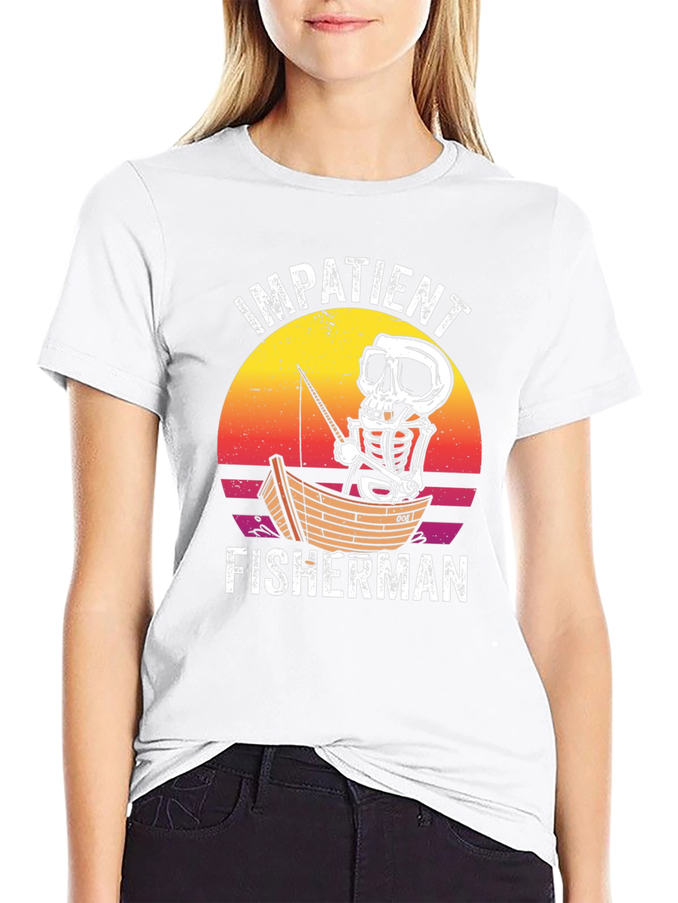 Impatient Fisherman Graphic T-Shirt
