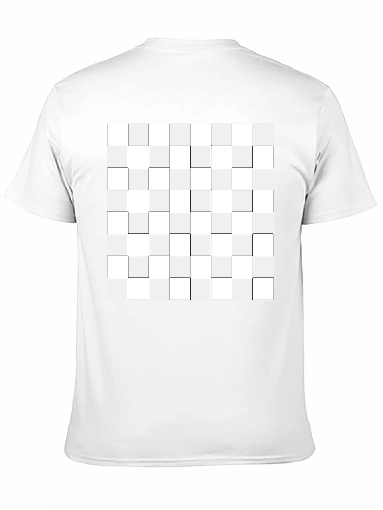 Grid Design Black T-Shirt