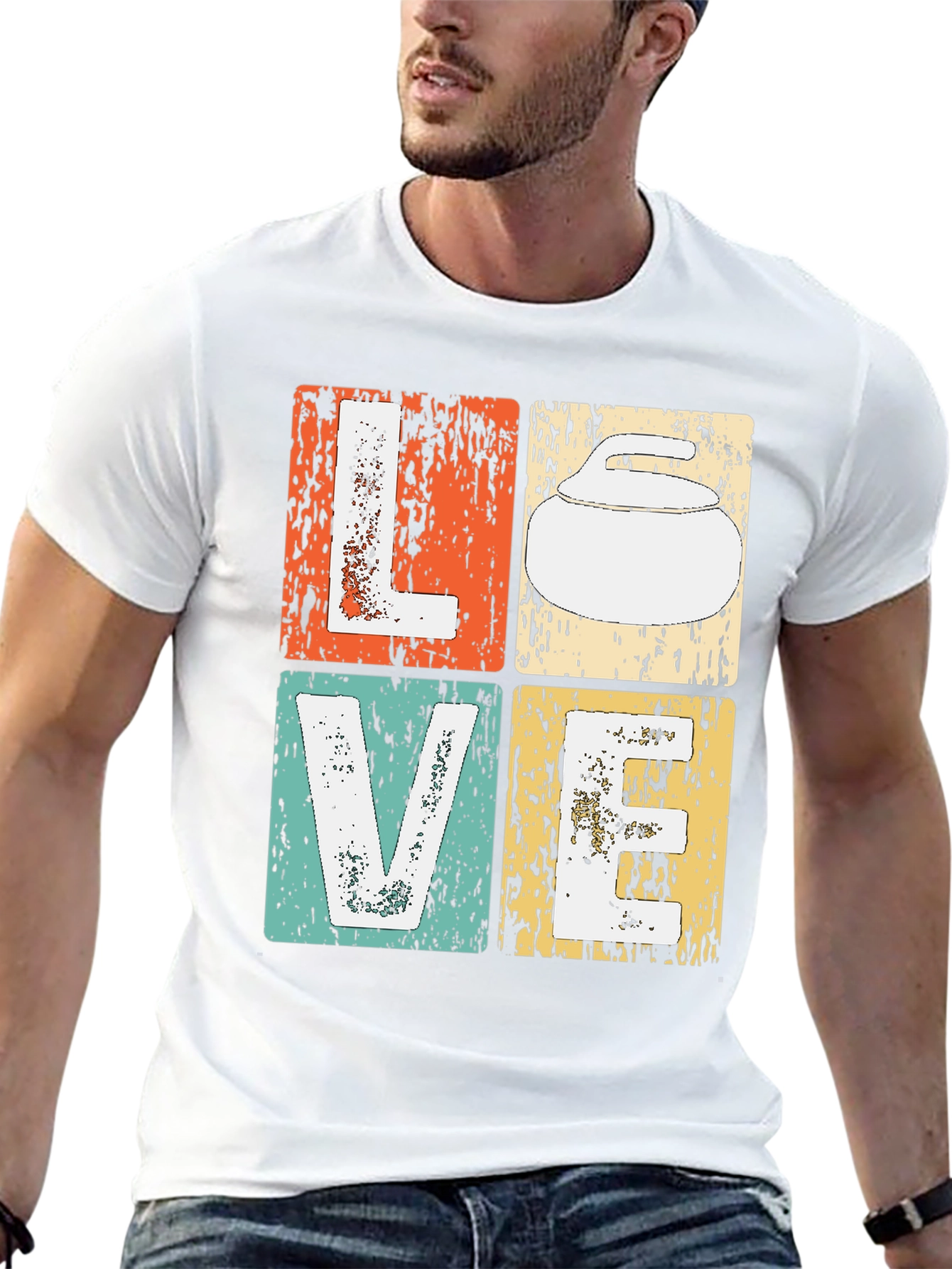 Retro Curling LOVE T-Shirt