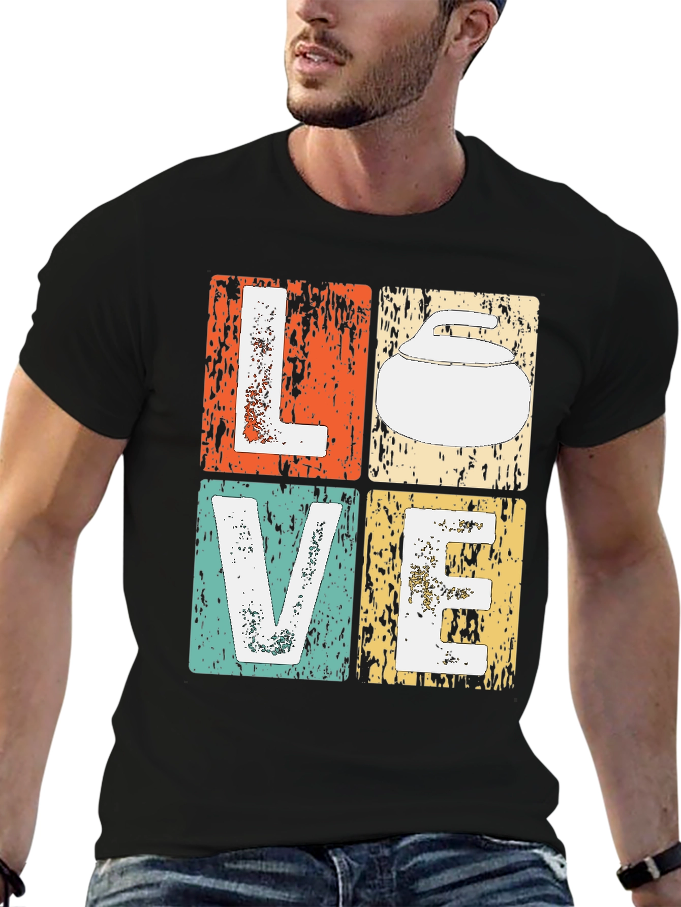 Retro Curling LOVE T-Shirt