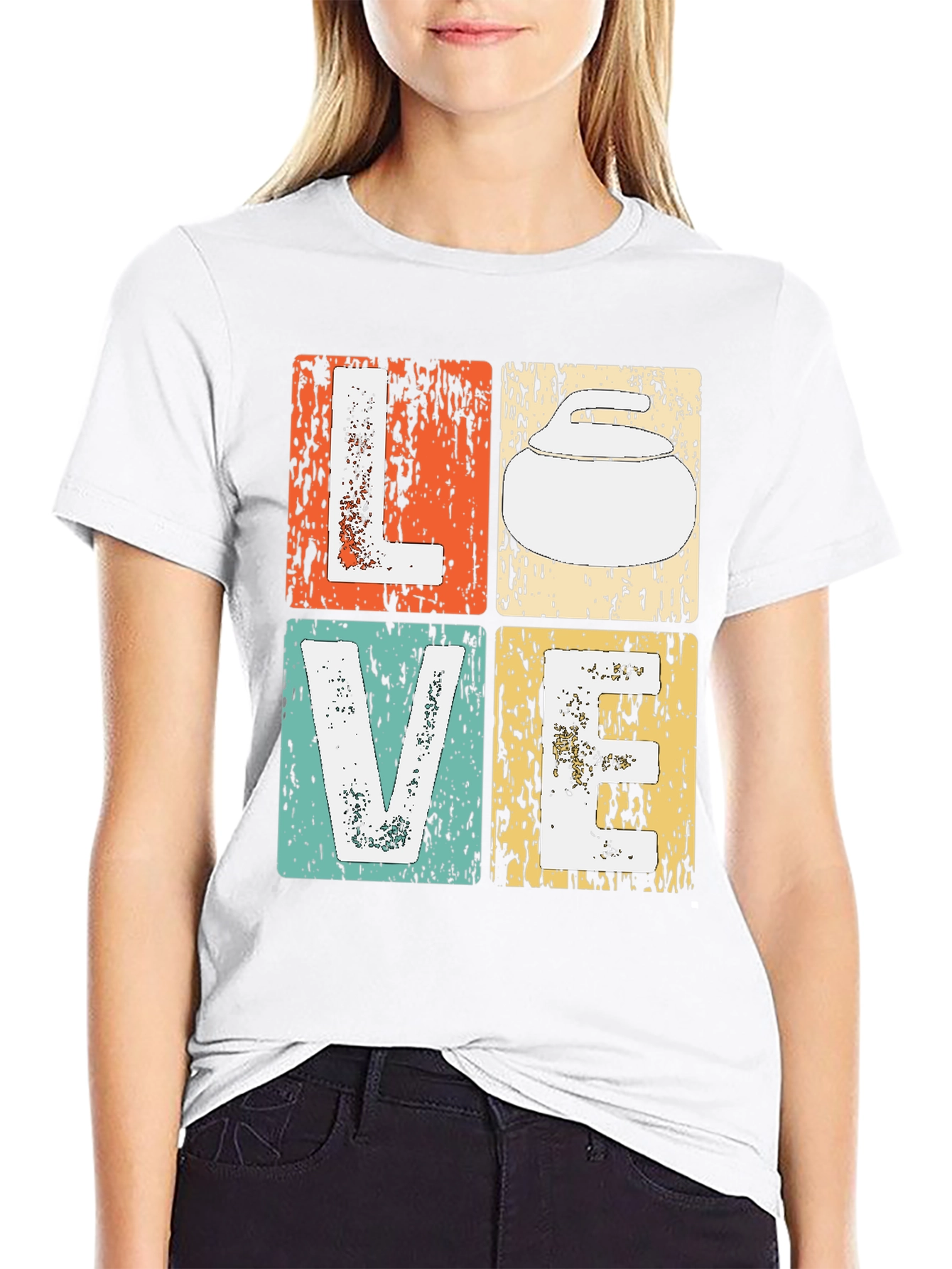 Retro Curling LOVE T-Shirt