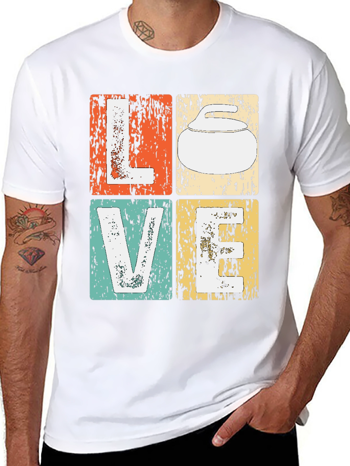 Retro Curling LOVE T-Shirt