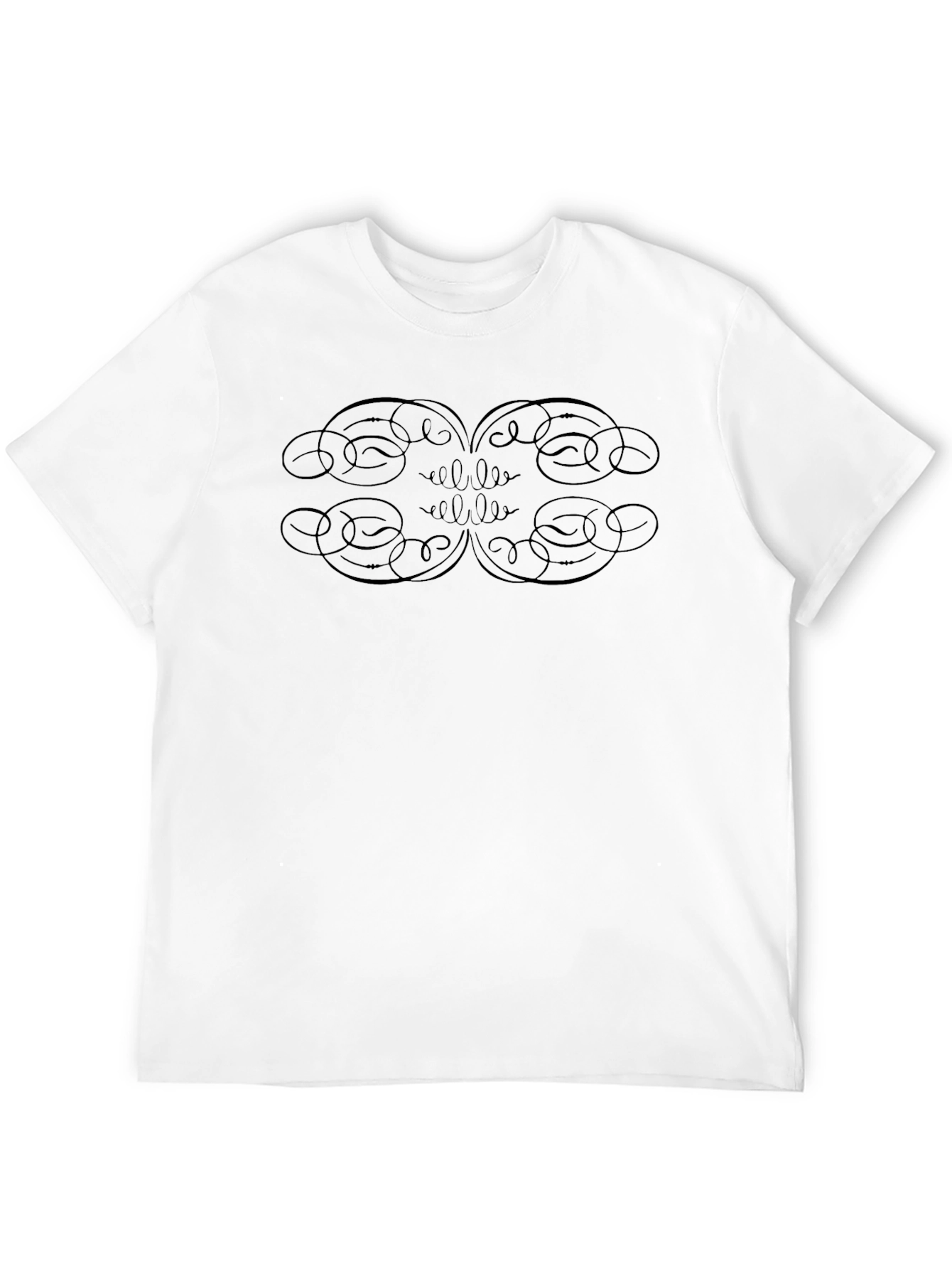 Elegant Black Graphic Print Tee