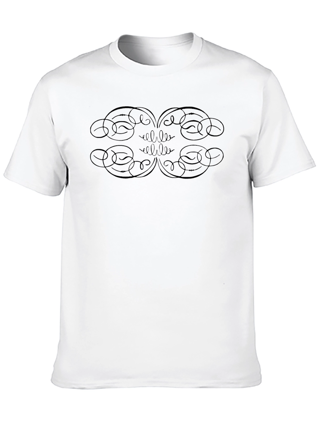 Elegant Black Graphic Print Tee