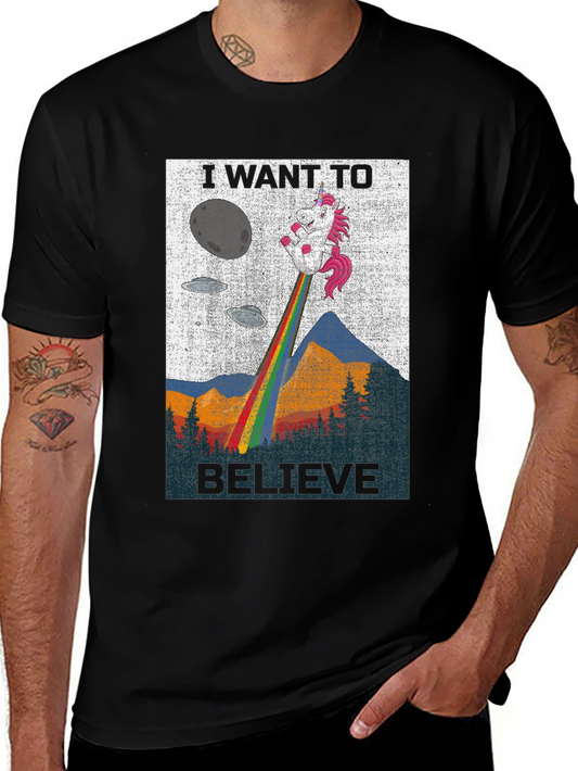 I Want to Believe Unicorn Tee