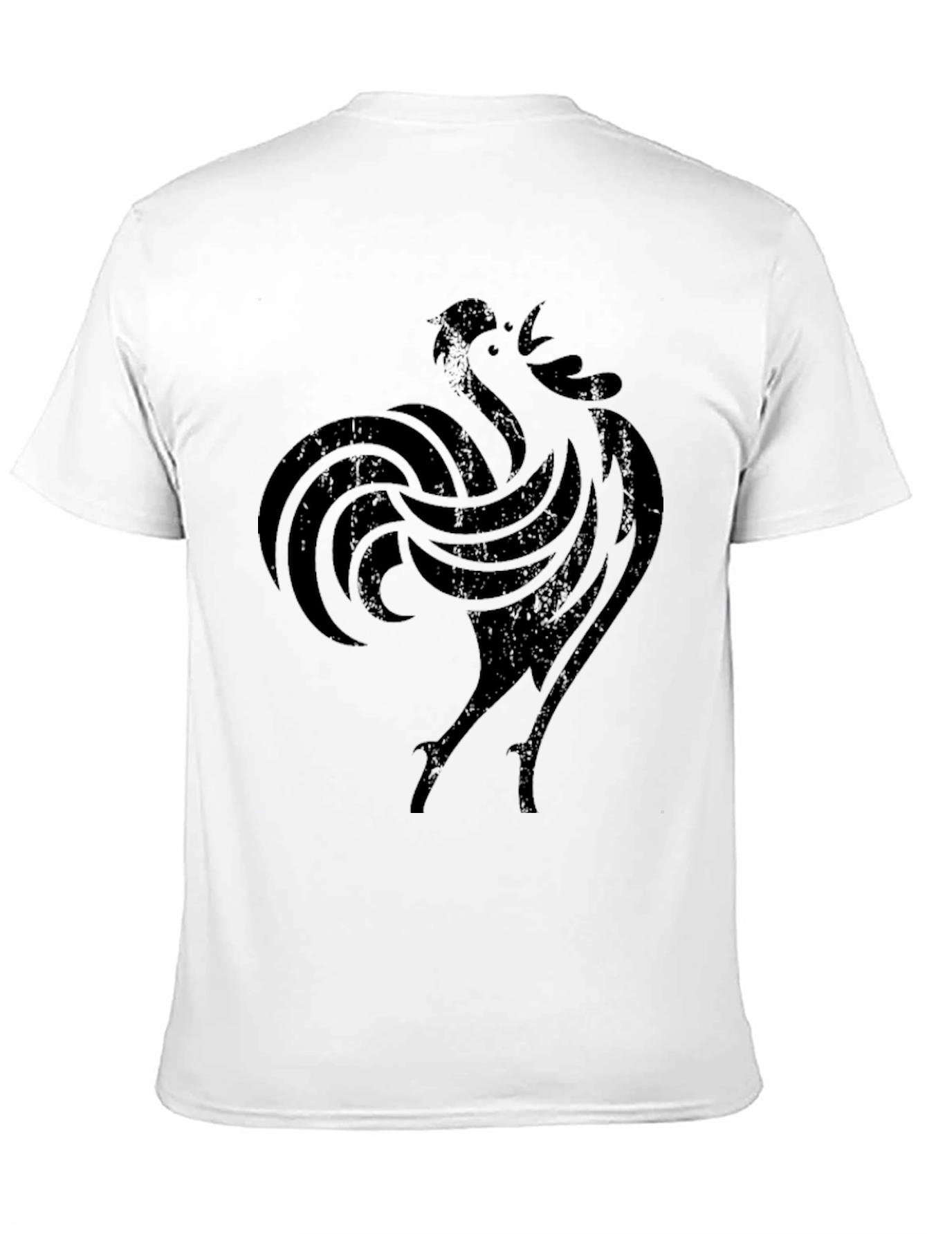 Black Rooster Graphic Print T-Shirt