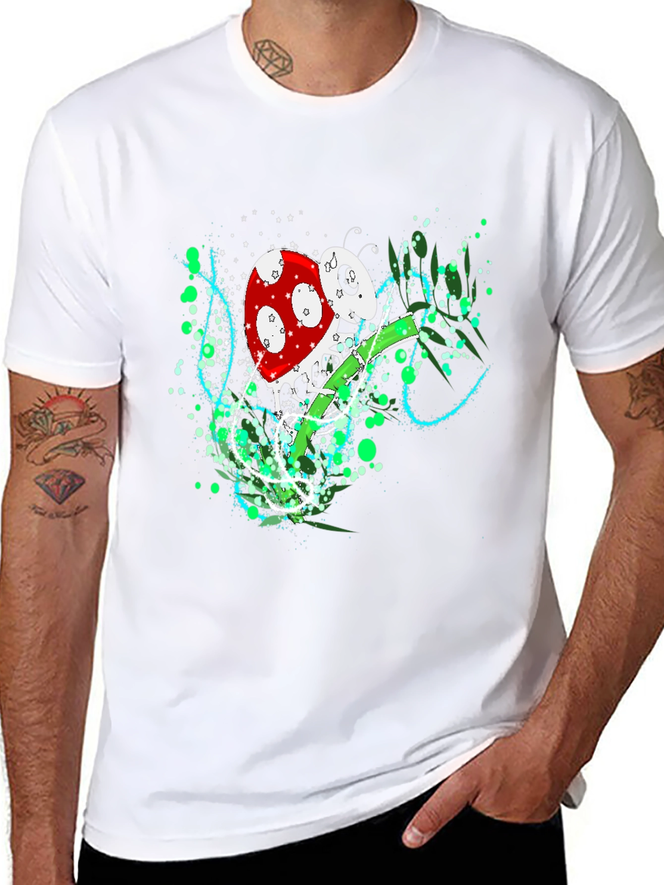 Bug on Grass Black Tee
