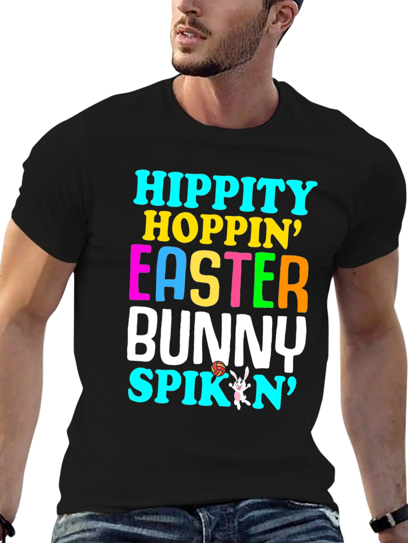 Hippity Hoppin Easter Bunny Volleyball T-Shirt