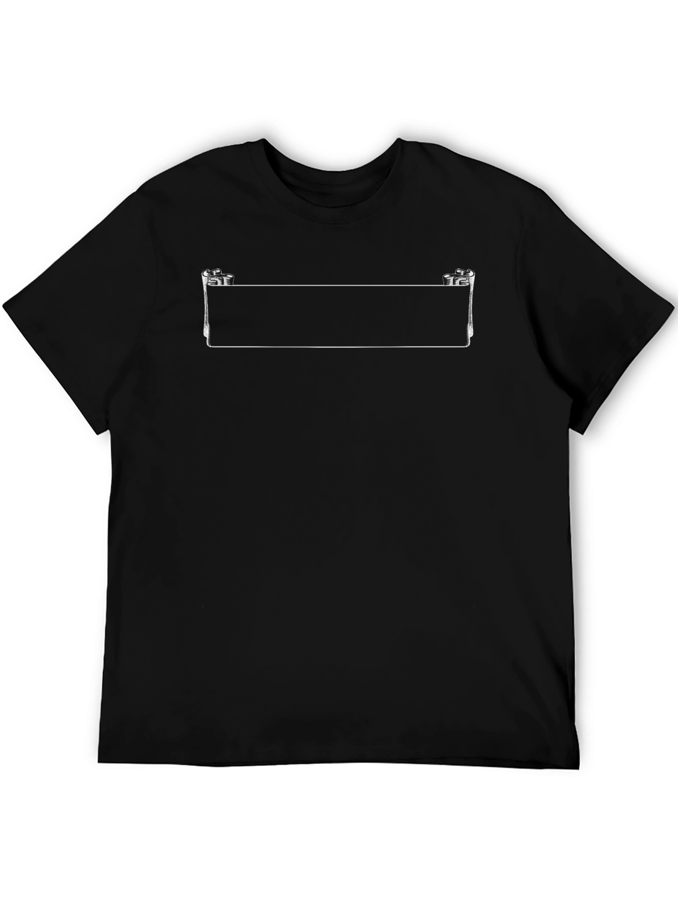 Black T-Shirt with Banner Design
